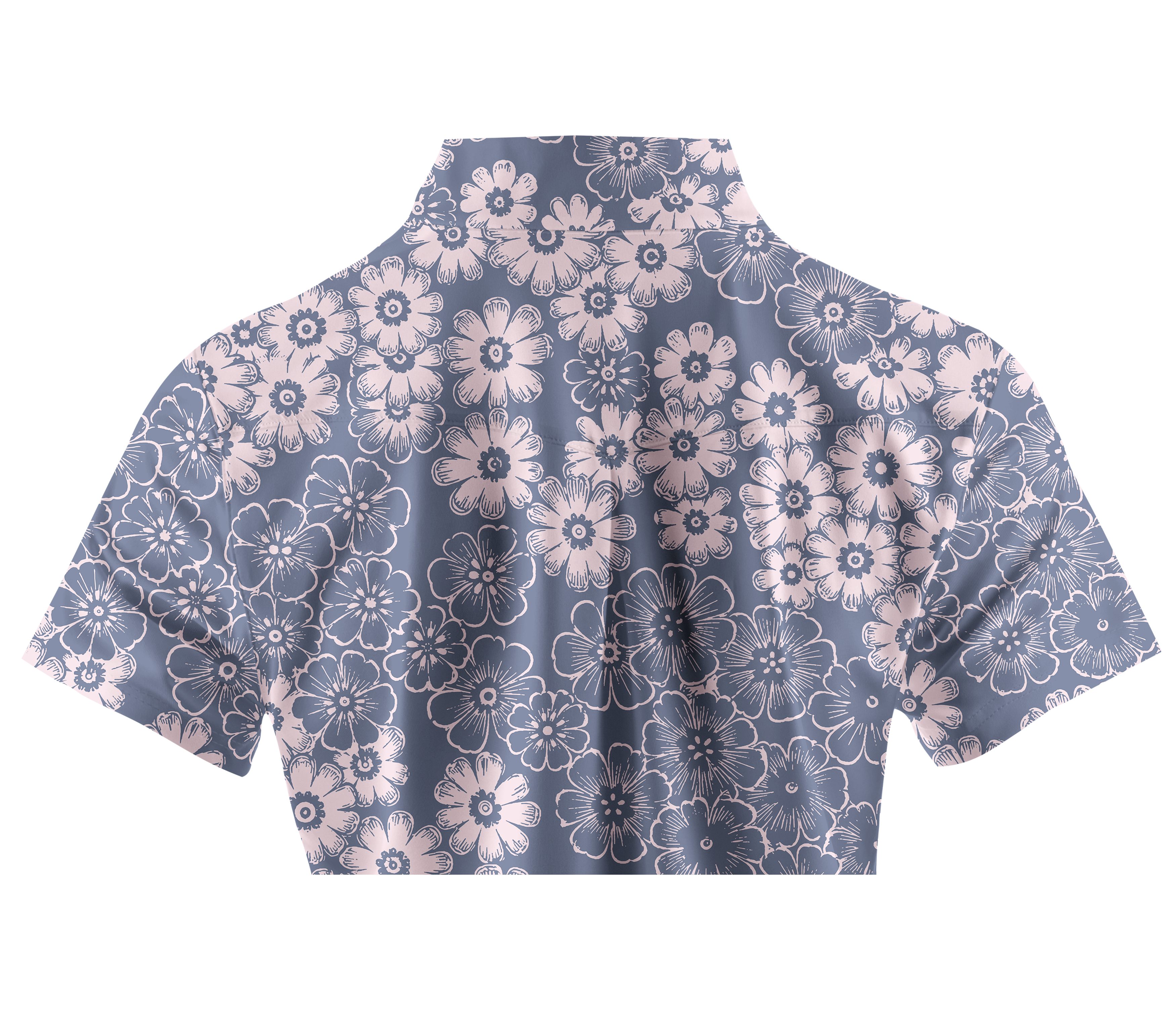Cherryswing Women's Hand-Drawn Daisy Short Sleeve Golf Shirt