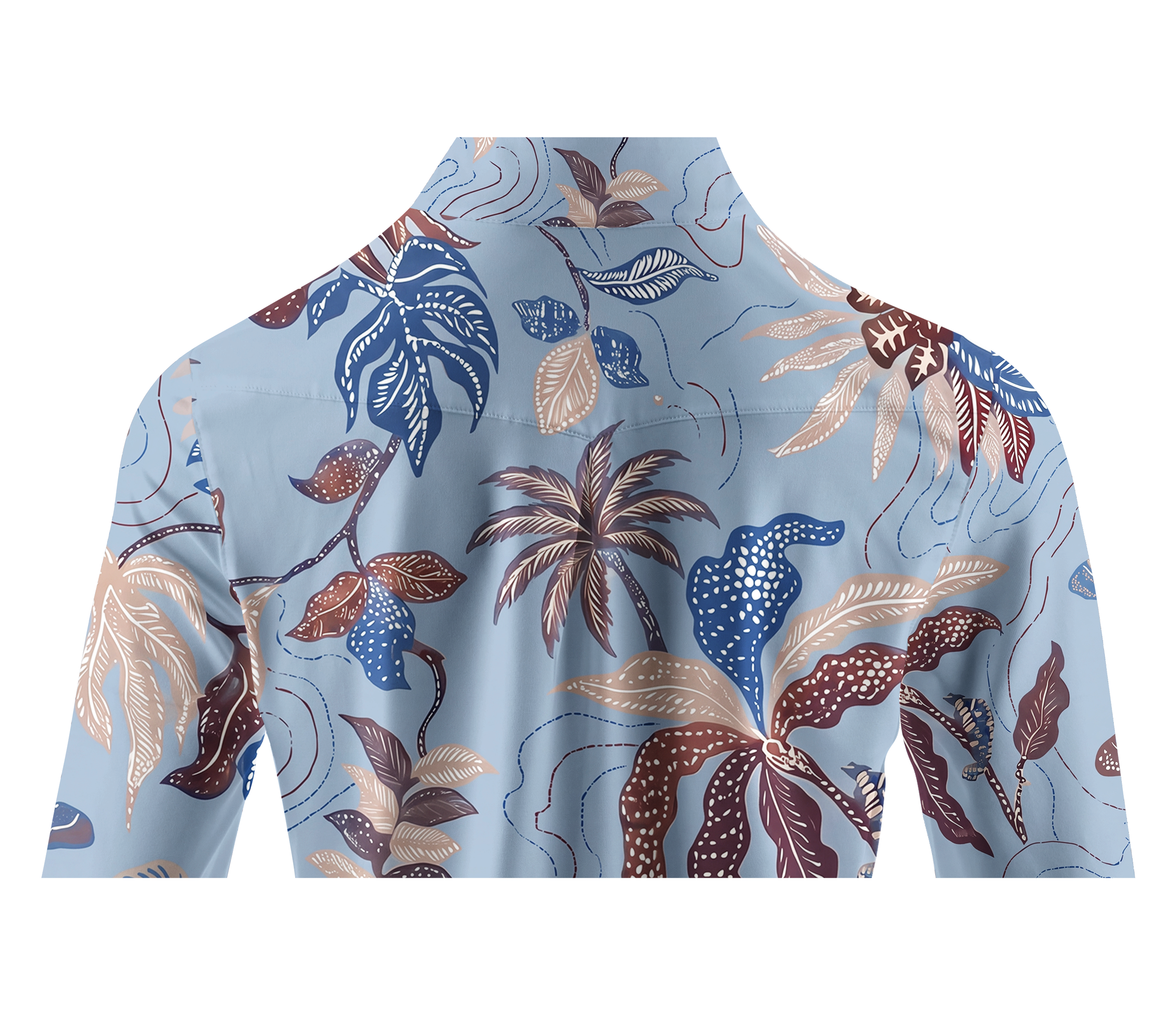 Cherryswing Women's Exotic Tropical Botanical Long Sleeve Golf Shirt