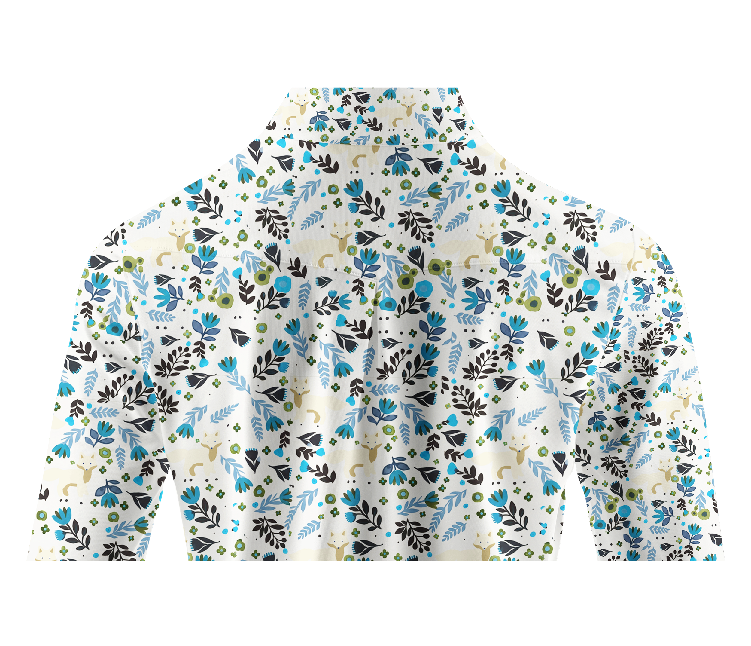 Cherryswing Women's Nordic Floral and Bird Long Sleeve Golf Shirt