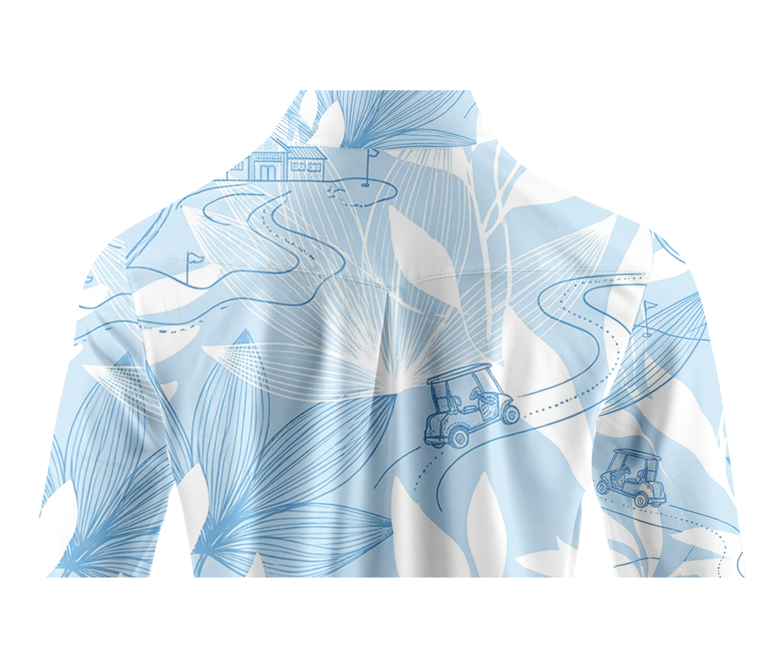 Cherryswing Women's Tropical Golf Cart Long Sleeve Golf Shirt
