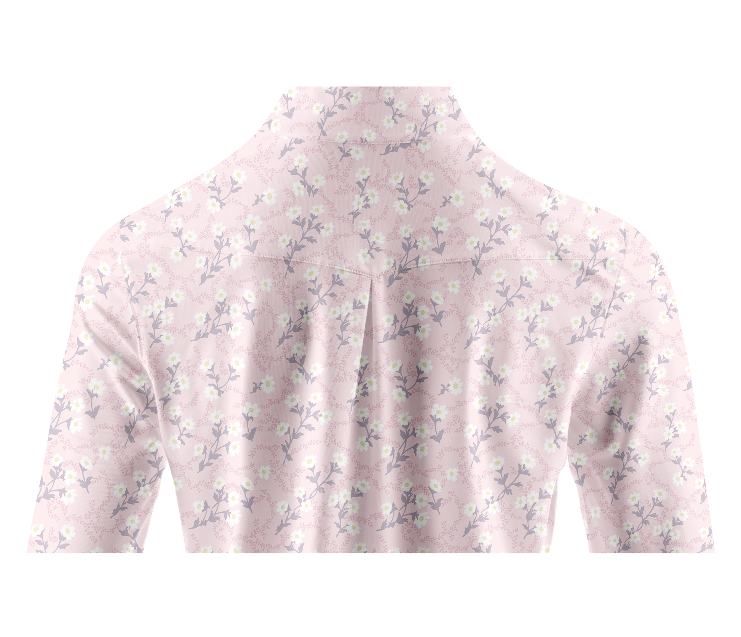 Cherryswing Women's Dainty Floral Sprig Print Long Sleeve Golf Shirt