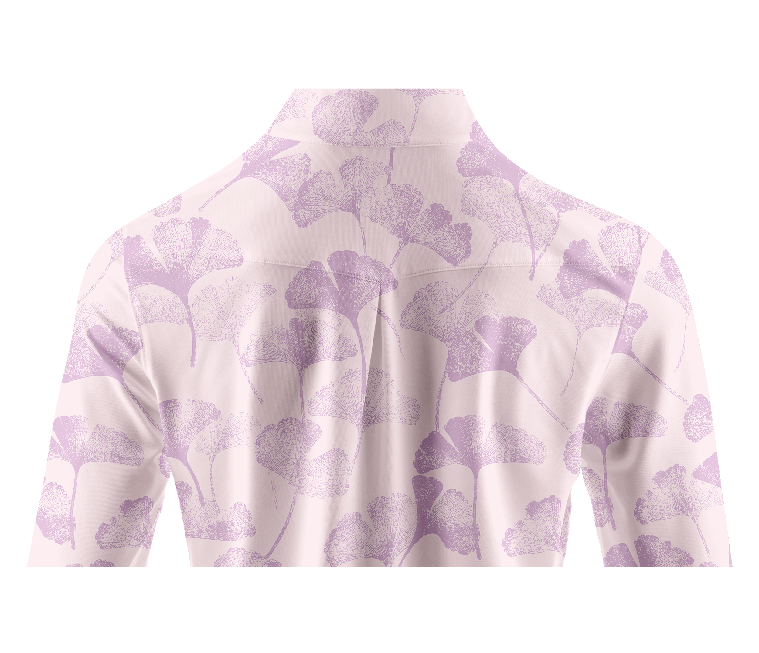 Cherryswing Women's Elegant Ginkgo Leaf Long Sleeve Golf Shirt