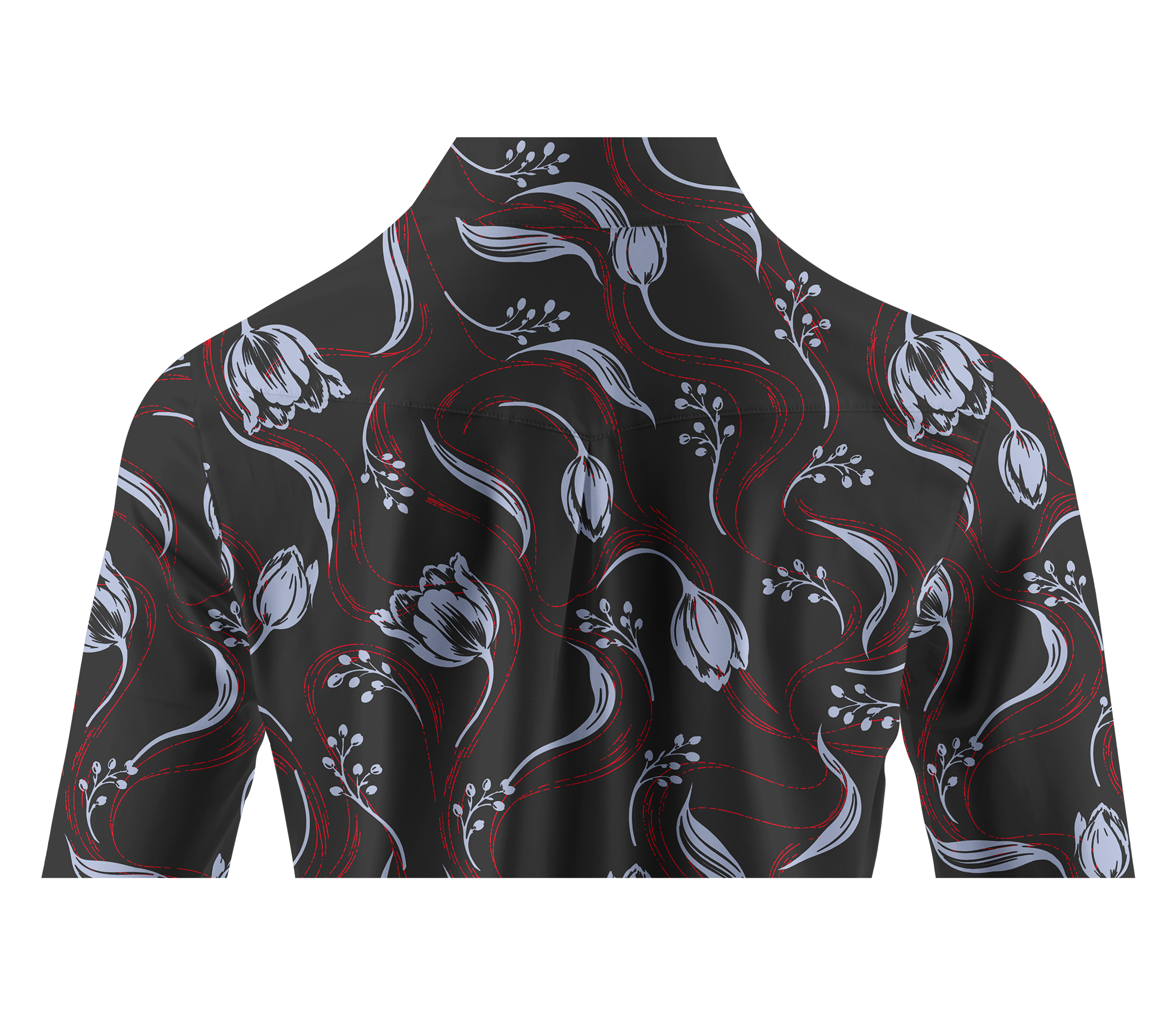 Cherryswing Women's Art Nouveau Tulip Long Sleeve Golf Shirt