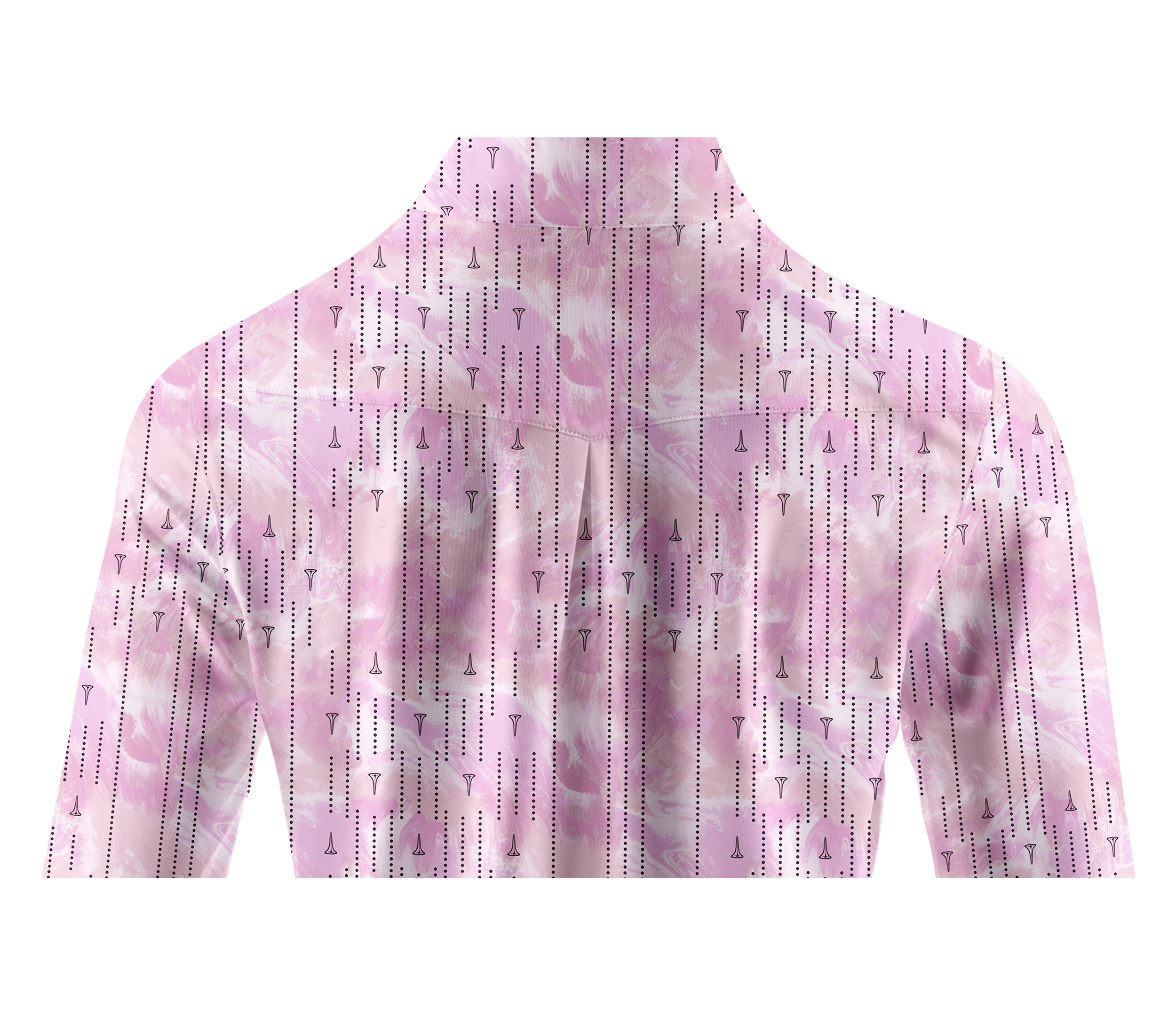 Cherryswing Women's Marble Tee Pattern Long Sleeve Golf Shirt