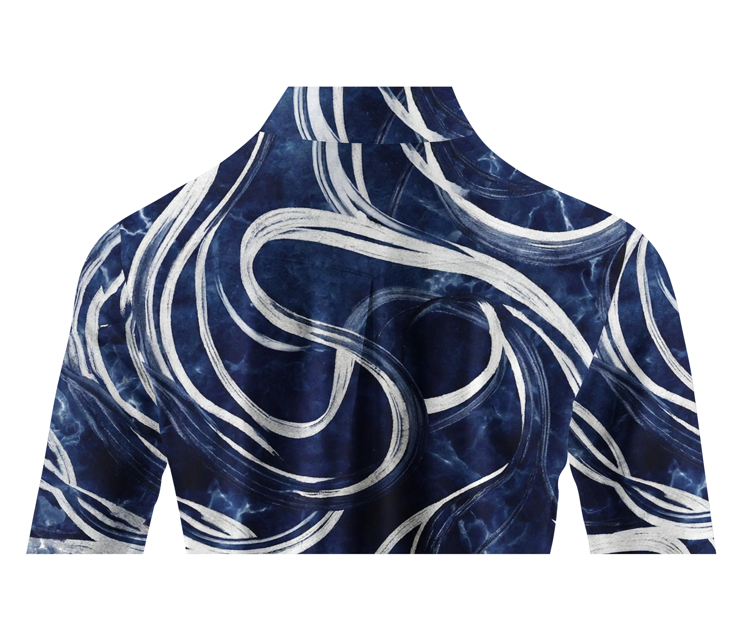 Cherryswing Women's Silver Swirl Marble Long Sleeve Golf Shirt