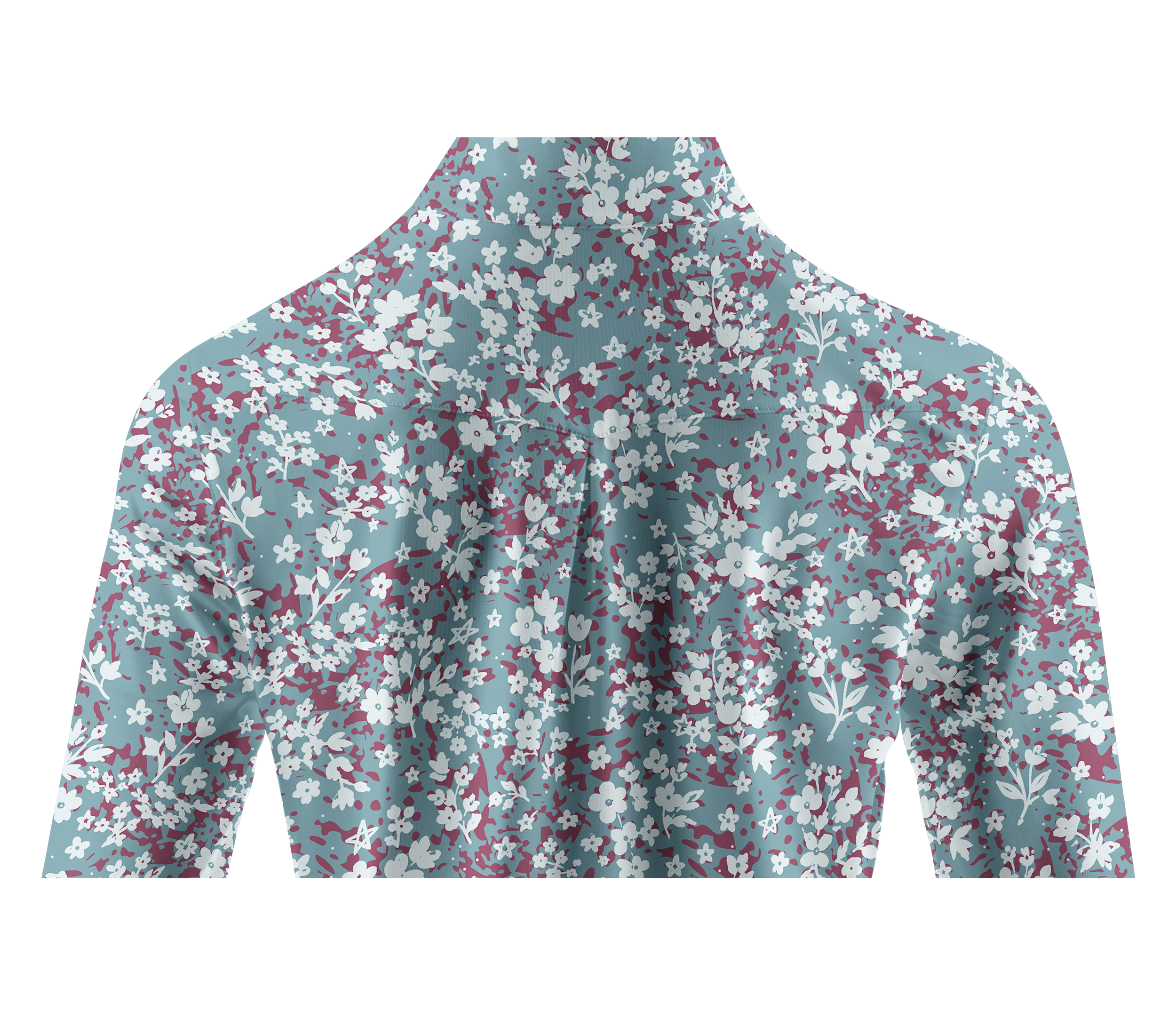 Cherryswing Women's Ditsy Floral Print Long Sleeve Golf Shirt