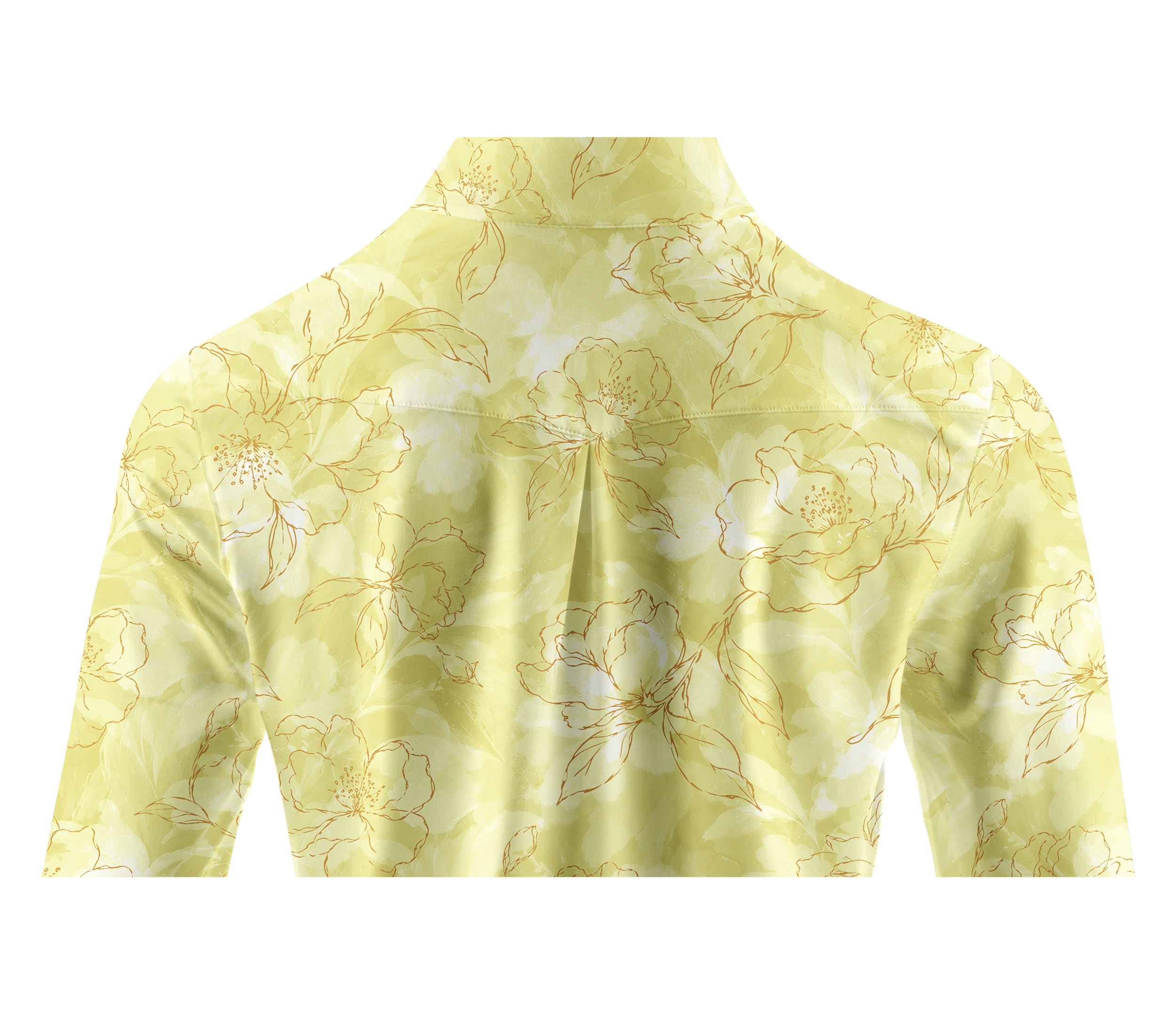 Cherryswing Women's Botanical Floral Pattern Long Sleeve Golf Shirt