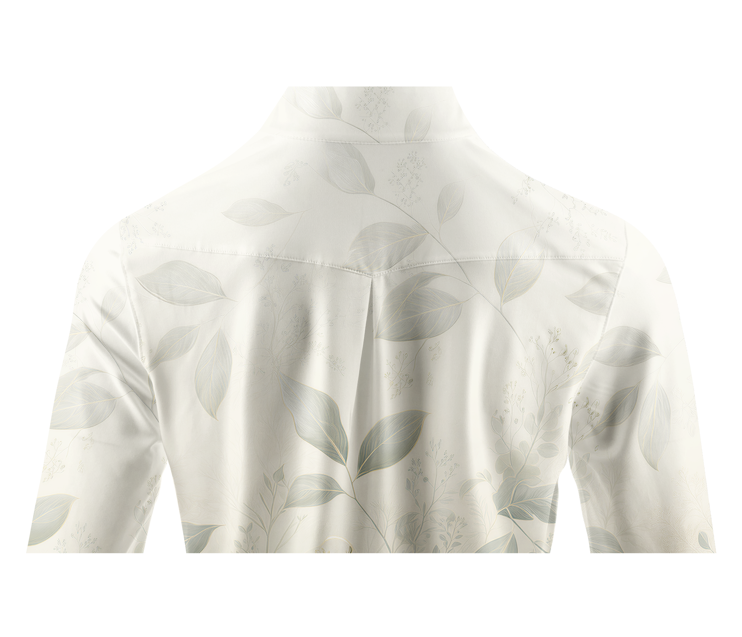 Cherryswing Women's Botanical Leaf Pattern Long Sleeve Golf Shirt