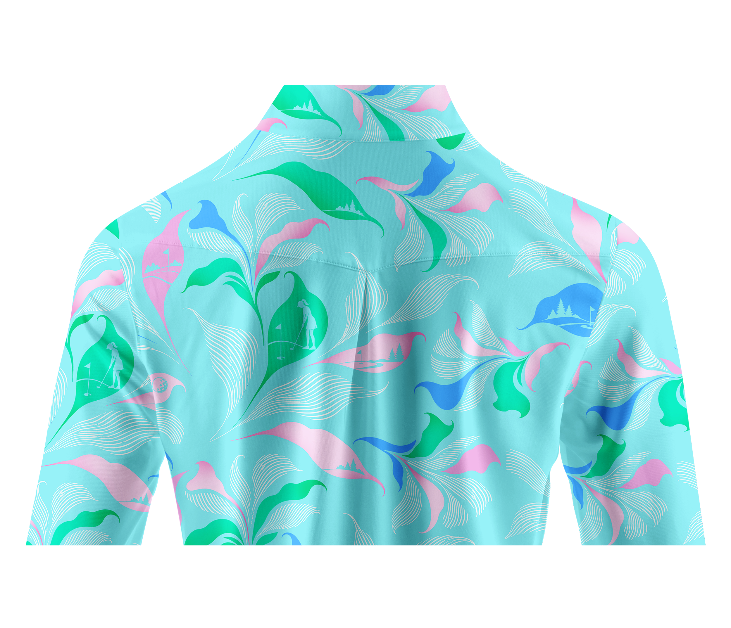 Cherryswing Women's Golf Silhouette Pattern Long Sleeve Golf Shirt