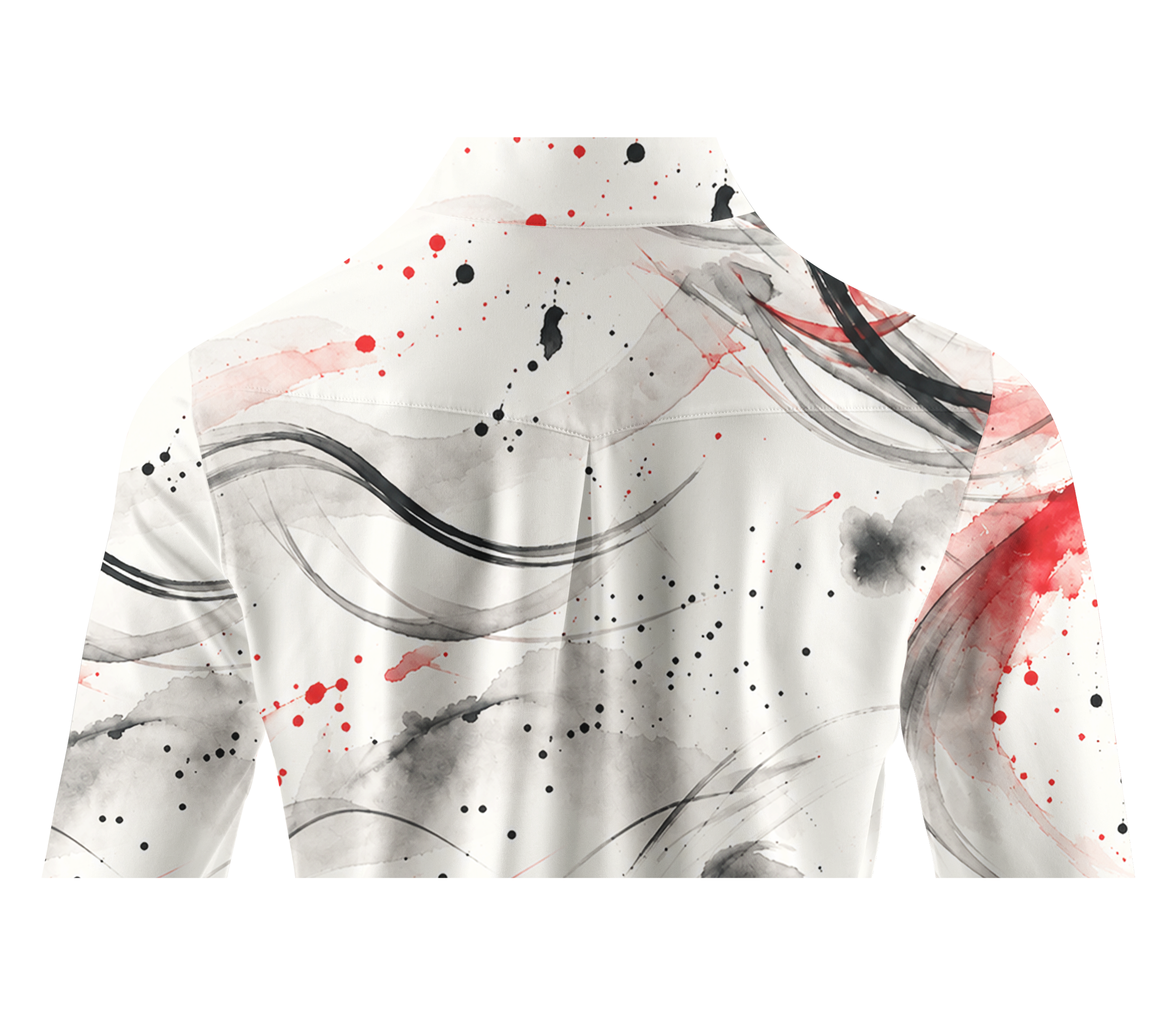Cherryswing Women's Expressive Ink Splash Swing Long Sleeve Golf Shirt