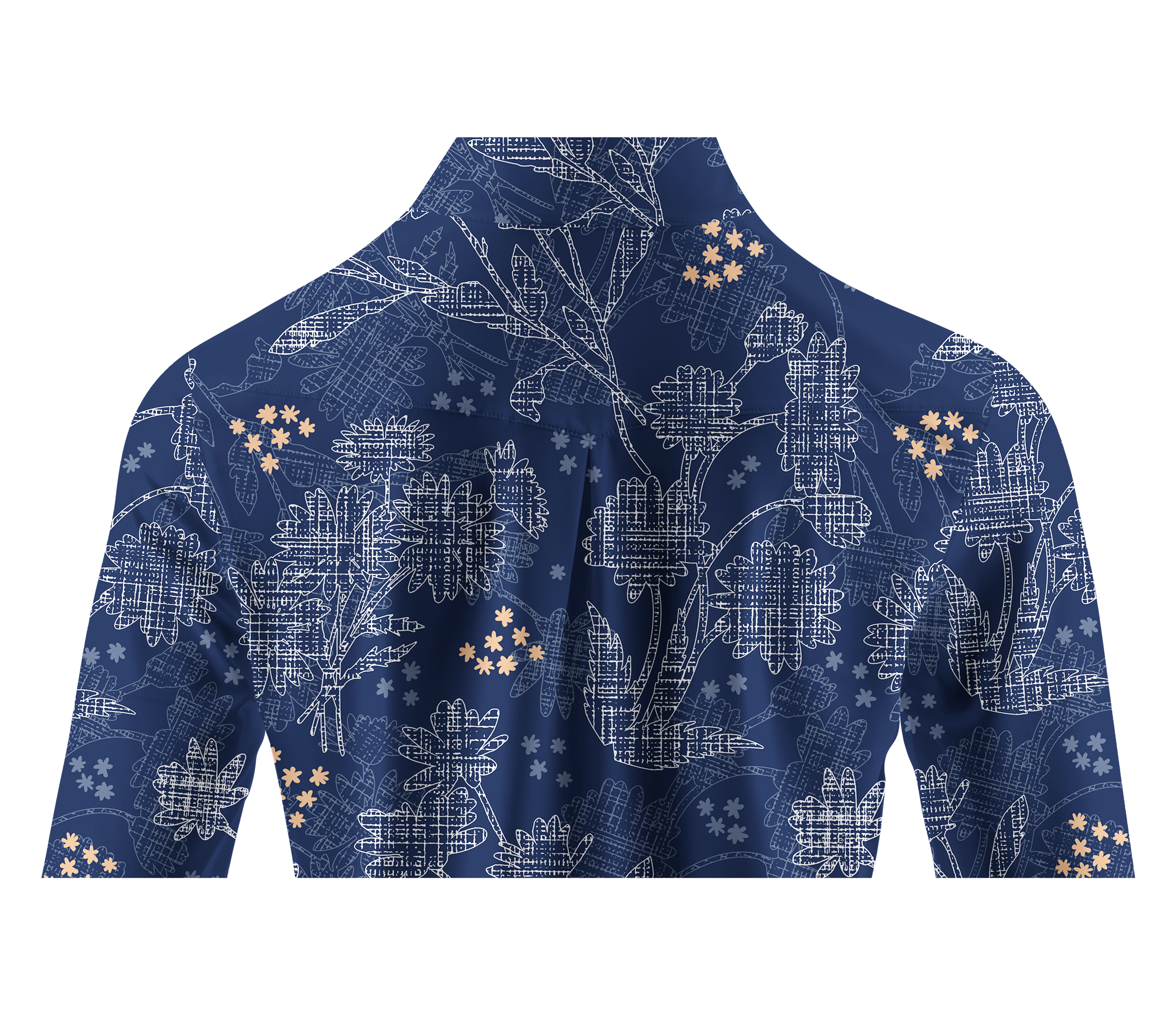 Cherryswing Women's Line Art Floral and Star Pattern Long Sleeve Golf Shirt
