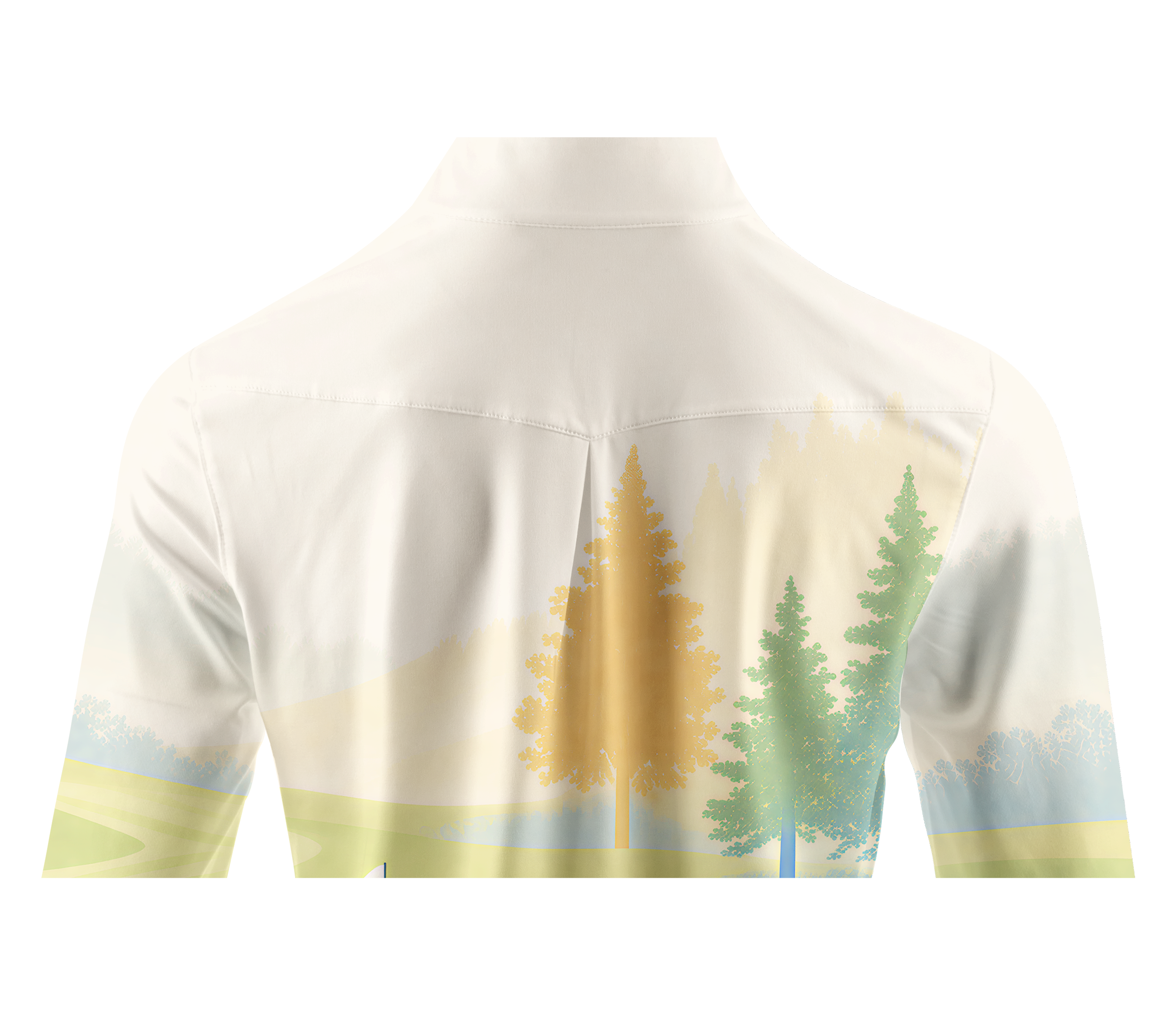 Cherryswing Women's Morning Green Landscape Scenery Long Sleeve Golf Shirt