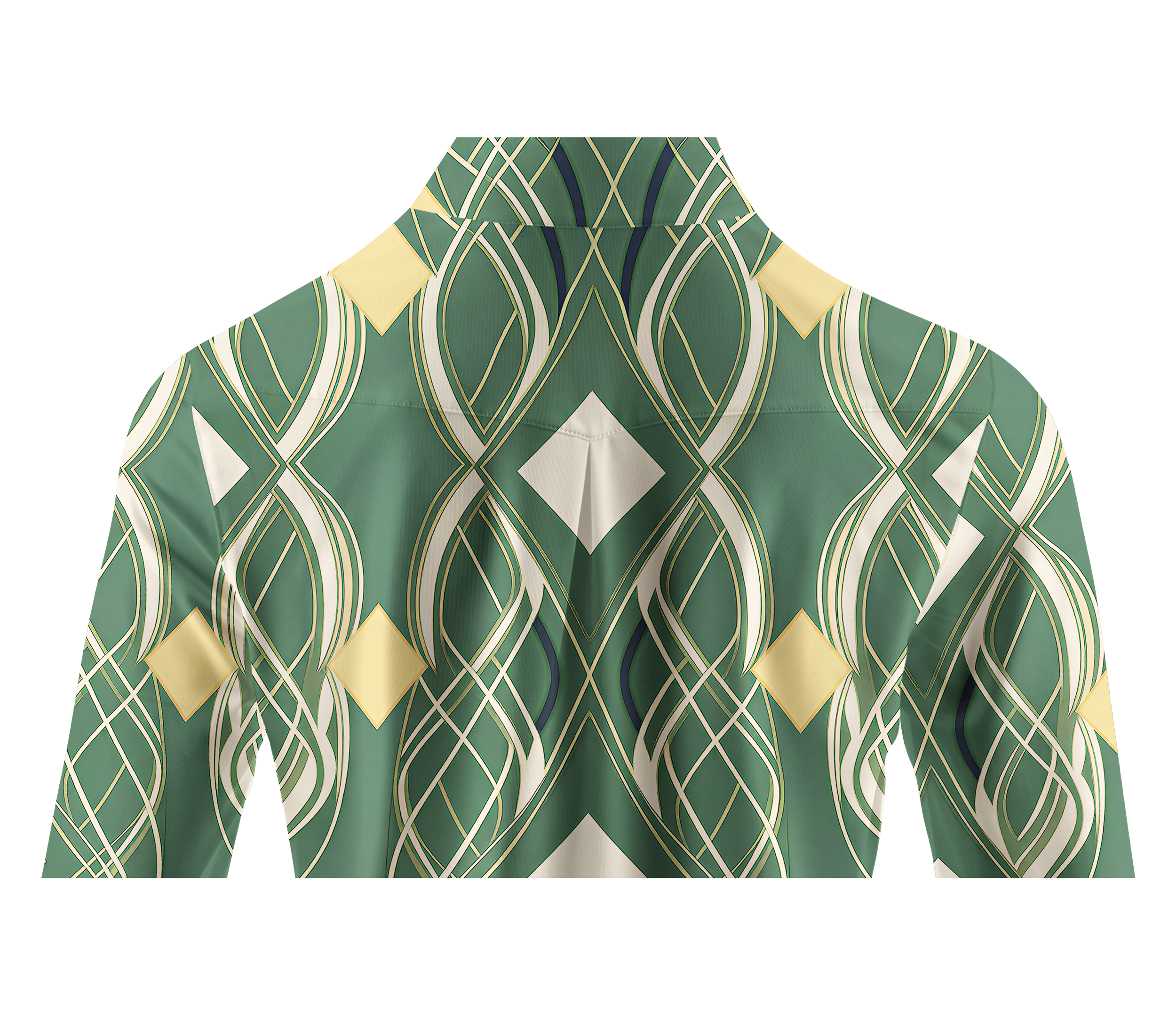 Cherryswing Women's Vintage Diamond Geometric Long Sleeve Golf Shirt