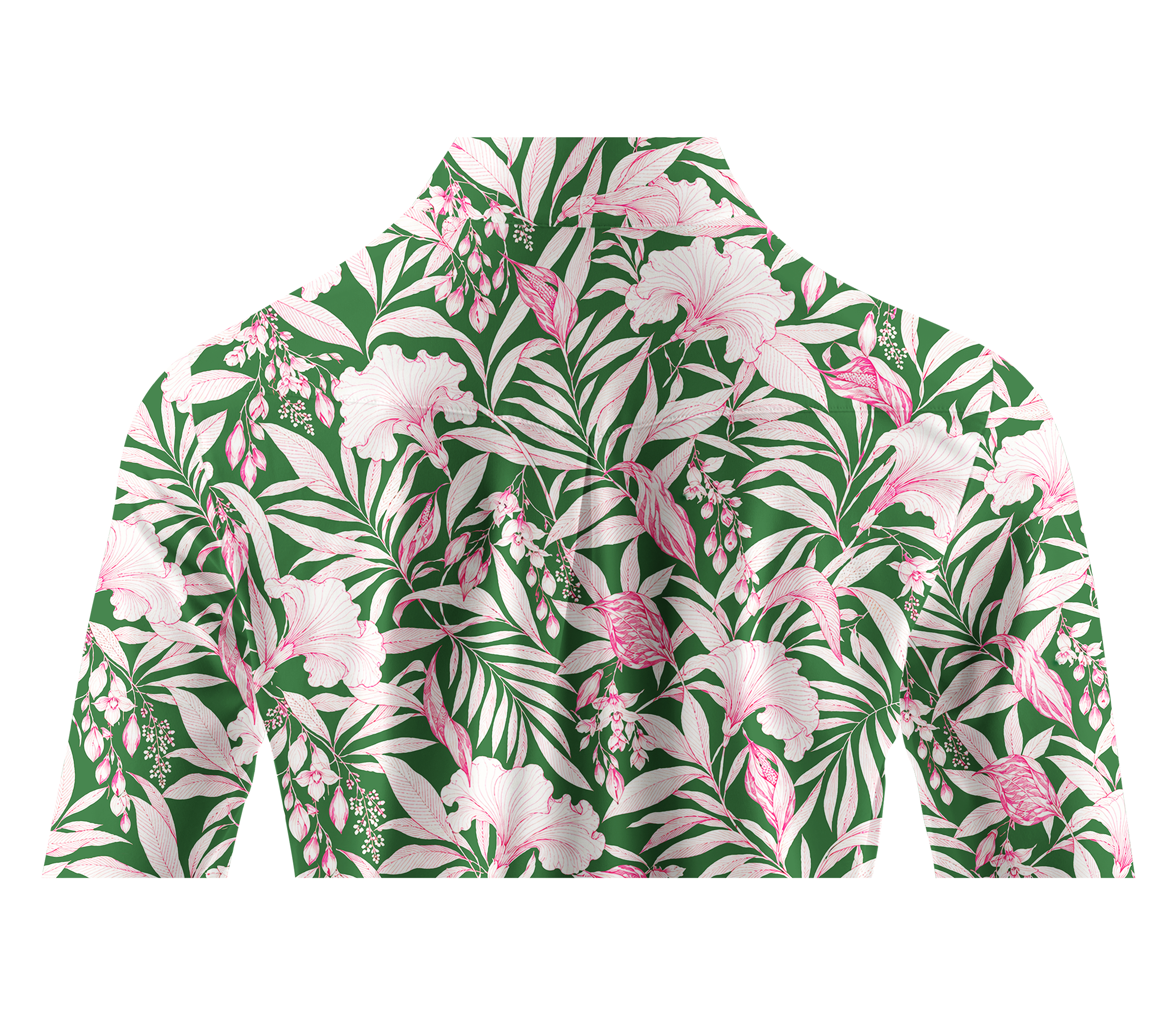 Cherryswing Women's Tropical Rainforest Floral Long Sleeve Golf Shirt