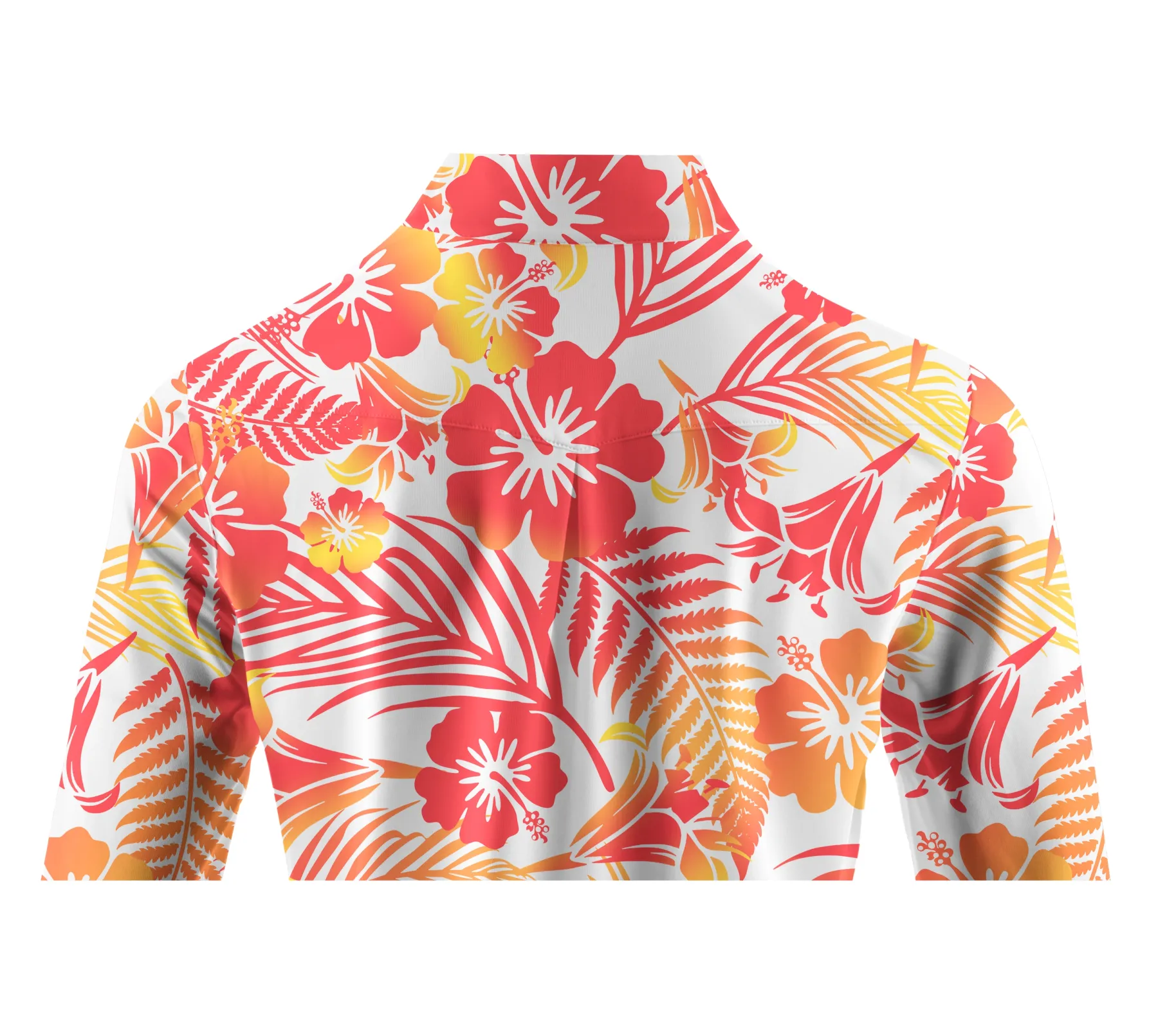 Cherryswing Women's  Tropical Blossom Long Sleeve Golf Polo Shirt