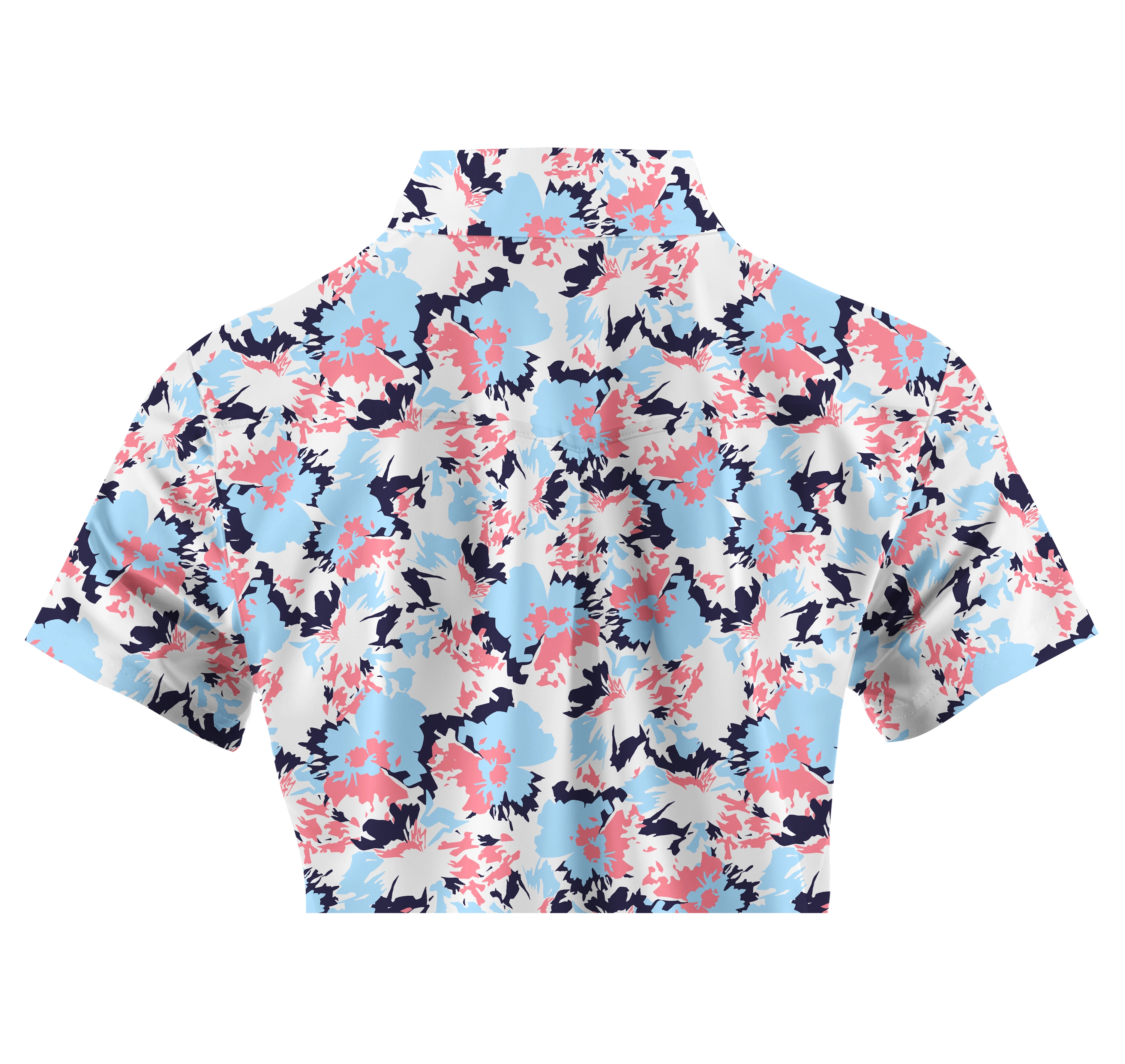 Cherryswing Women's Floral Symphony Short Sleeve Golf Polo Shirt