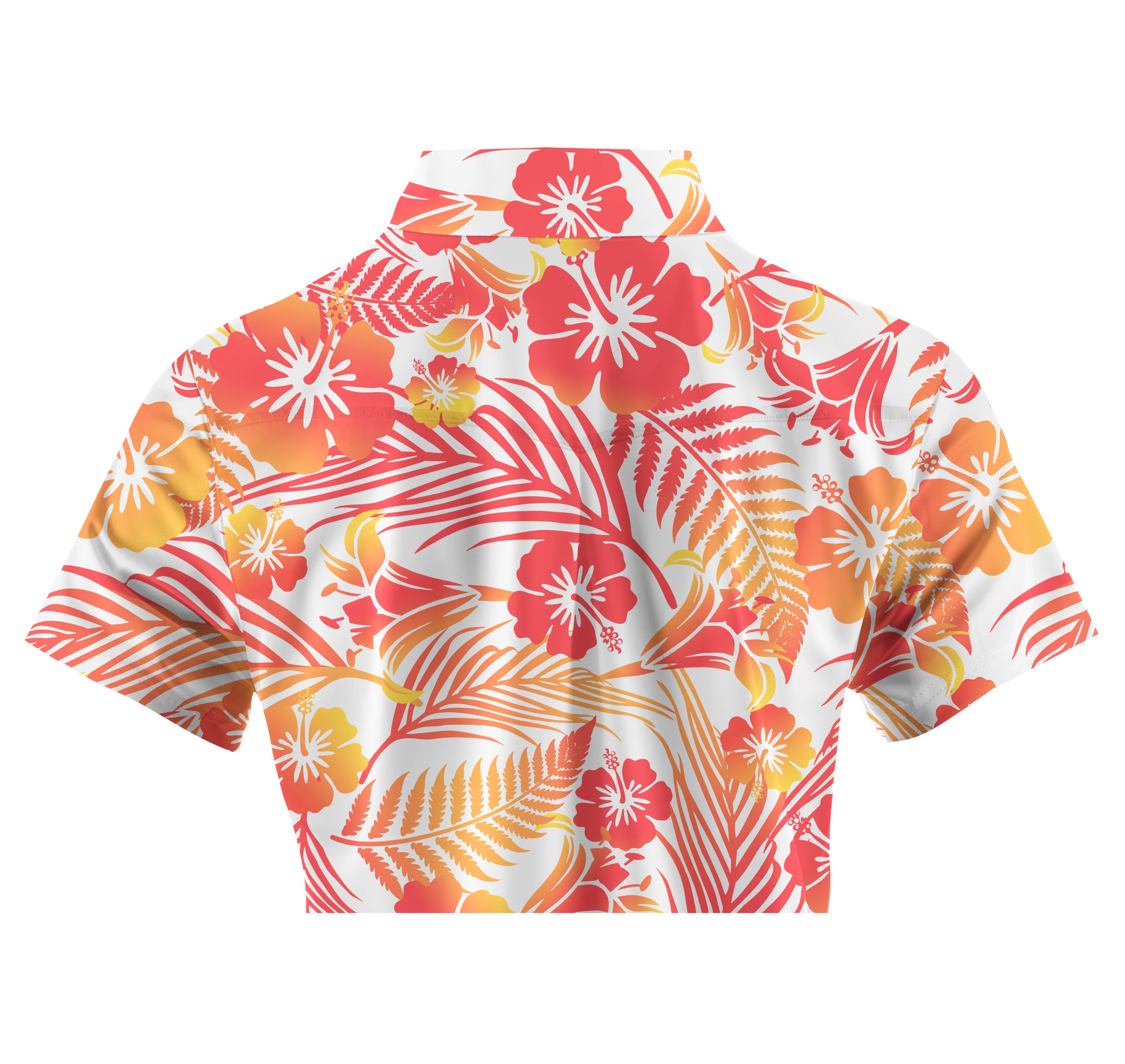 Cherryswing Women's Tropical Blossom Short Sleeve Golf Polo Shirt