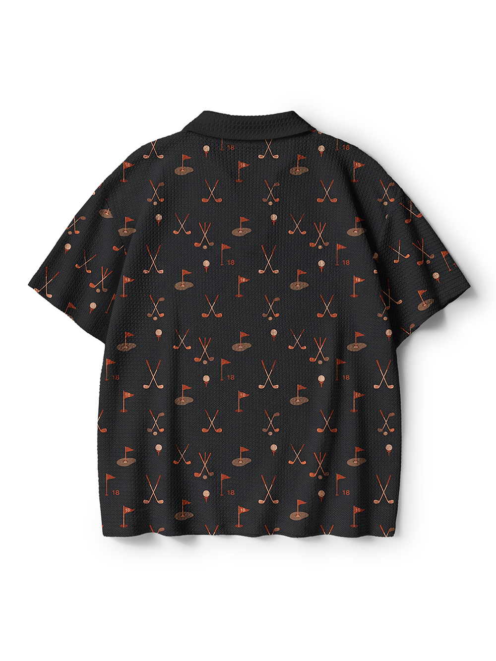 Cherryswing Copper Fairway Men's Crochet Knit Polo Shirt