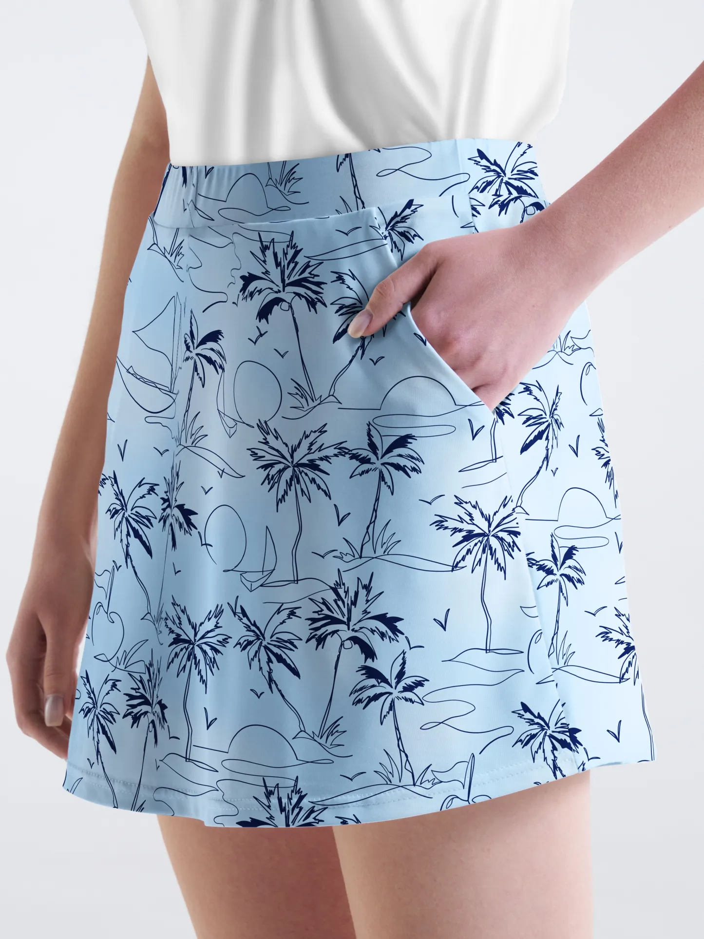 Cherryswing Coconut Trees Swaying Golf Skort