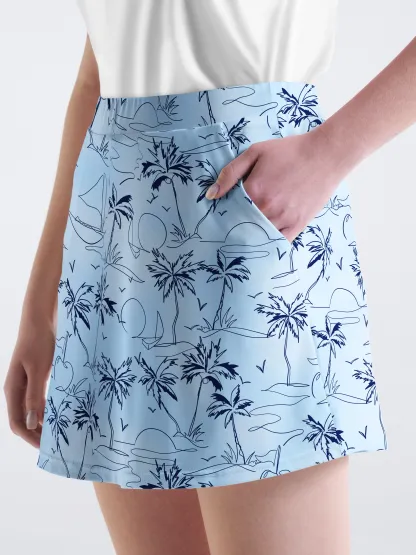 Cherryswing Coconut Trees Swaying Golf Skort