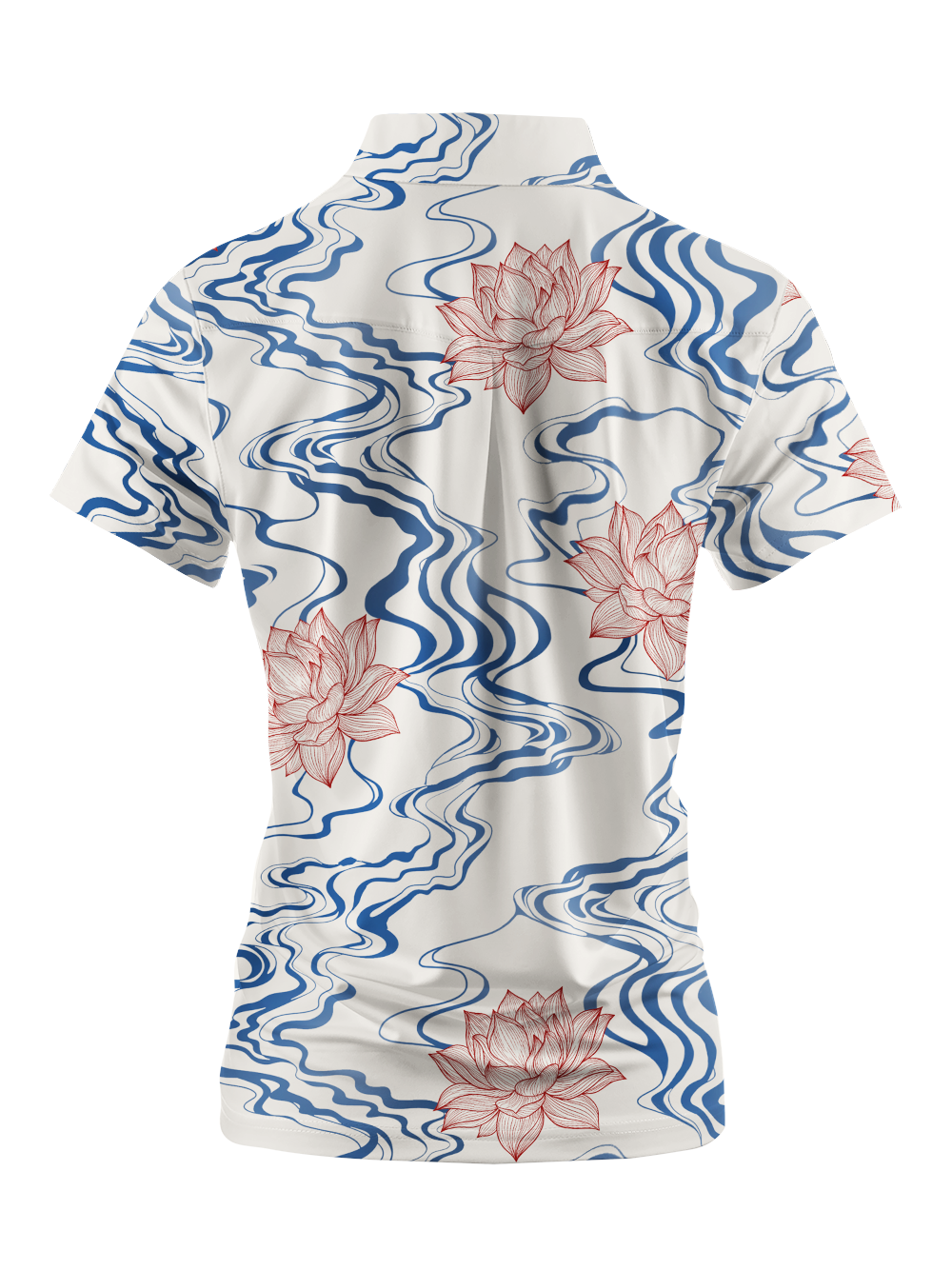 Cherryswing Women's Water Lily Short Sleeve Polos