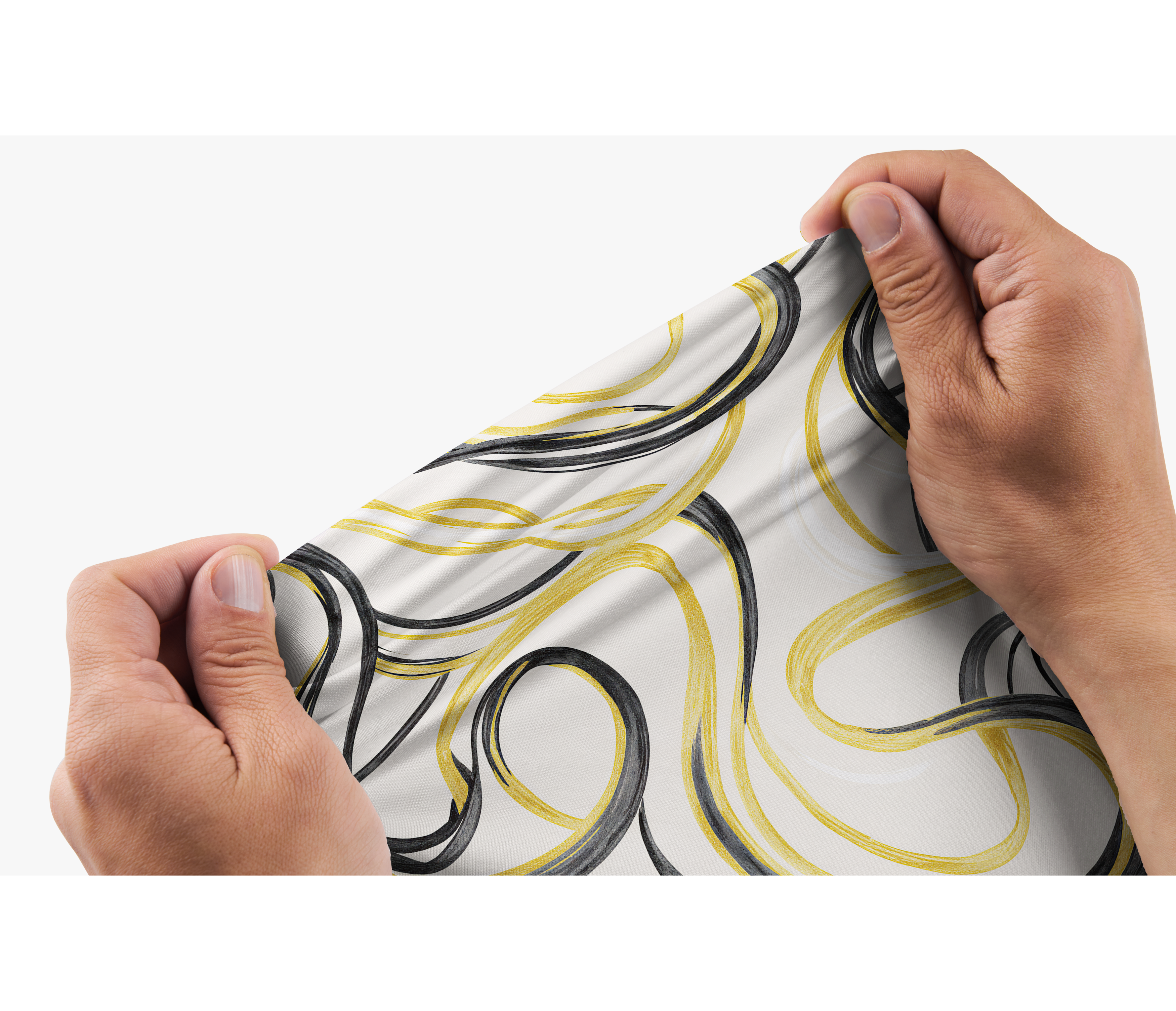 Cherryswing Gold Swirl Line Men's Polo Shirt
