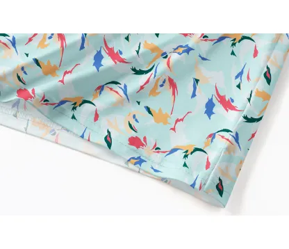 Cherryswing Floral Color Matching Men's Polo Shirt