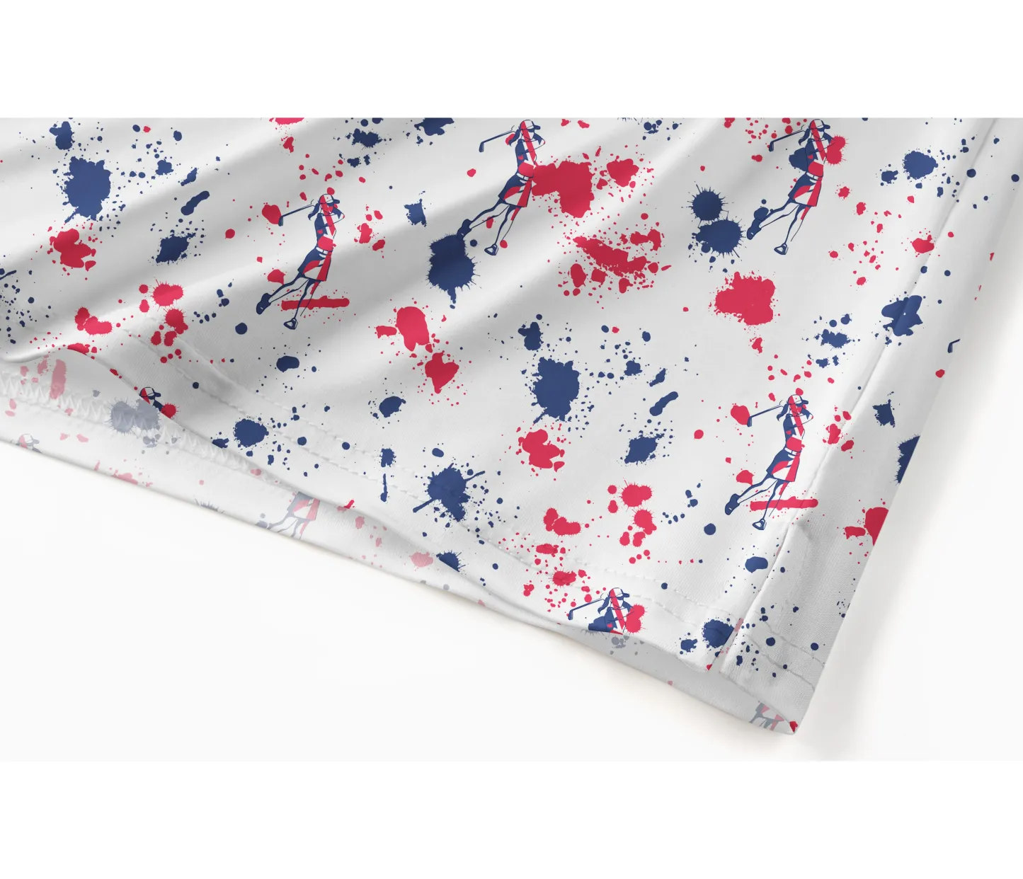 Cherryswing Silhouetted Golfers Men's Golf Short Sleeve Polos 