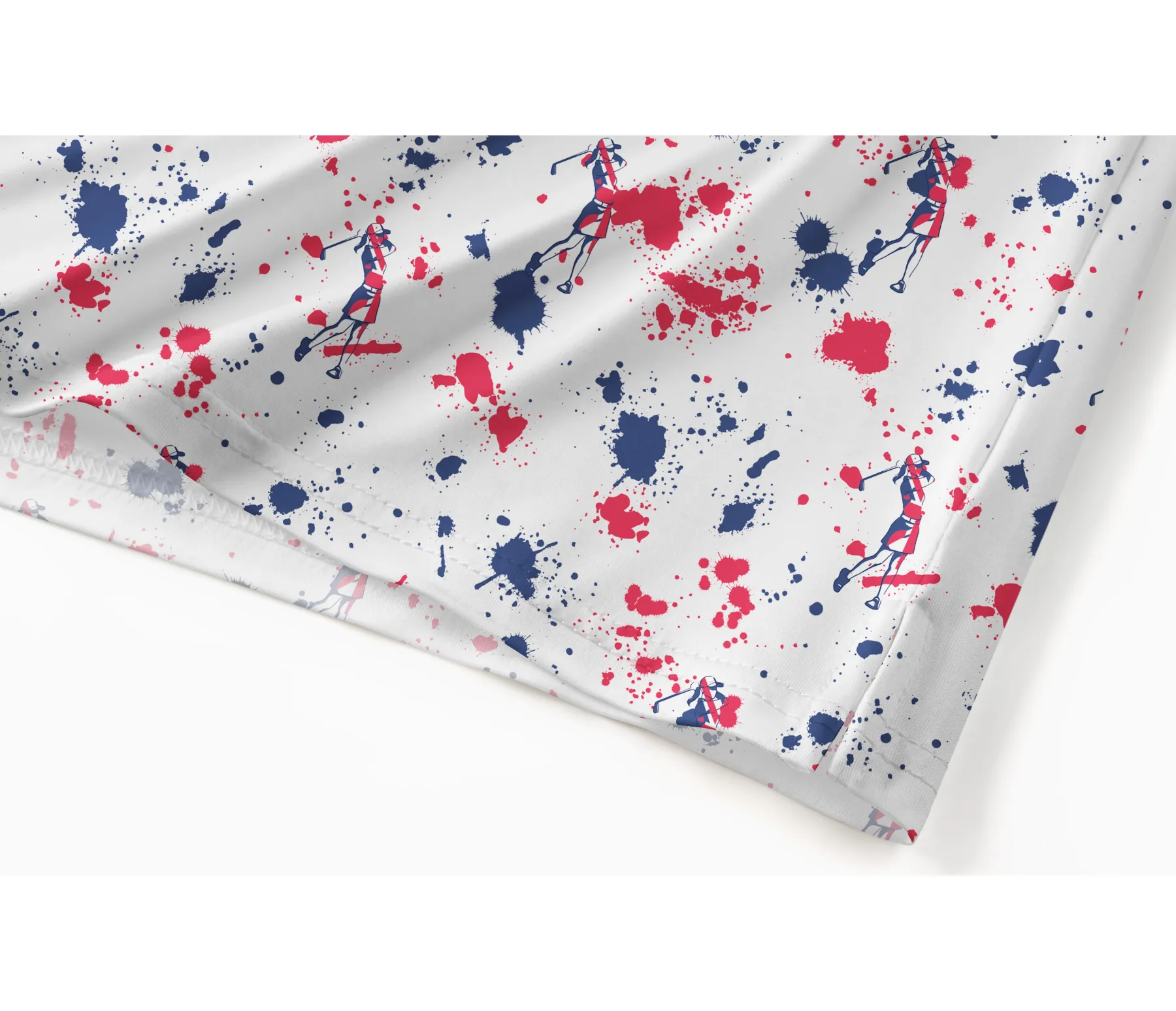 Cherryswing Silhouetted Golfers Men's Golf Short Sleeve Polos 