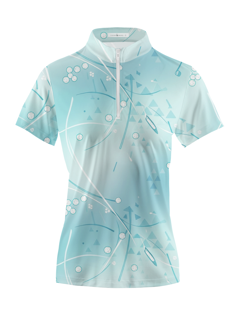 Cherryswing Women's Blue Horizon Short Sleeve Polos