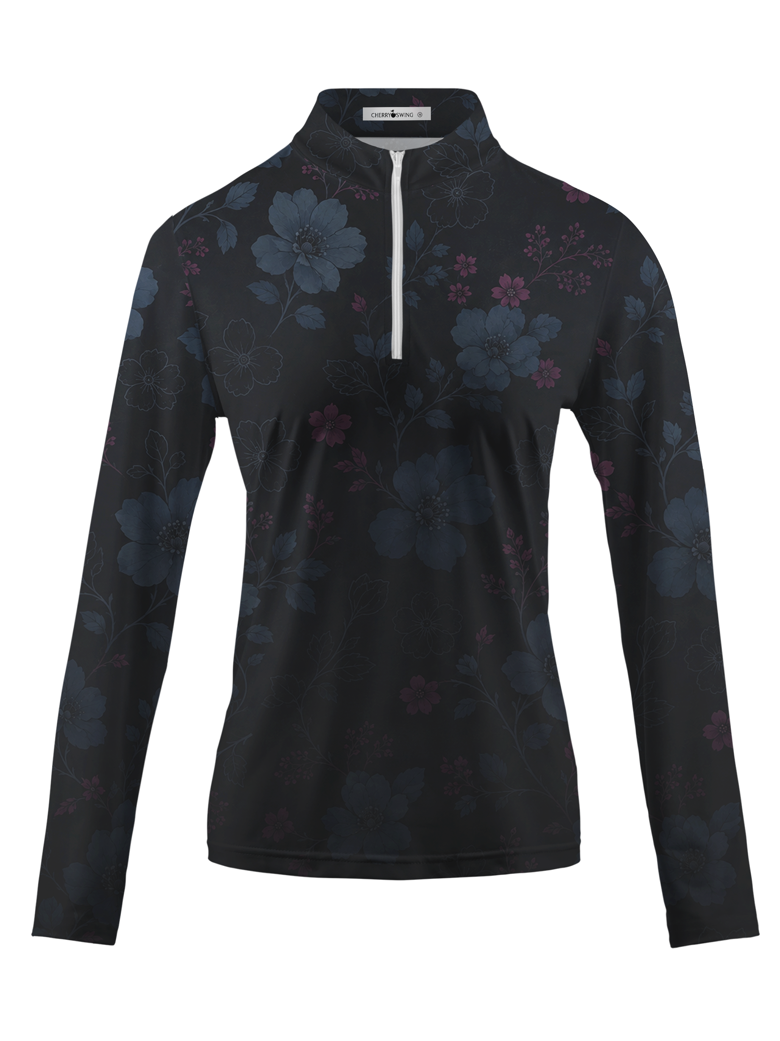 Cherryswing Women's Shadow Bloom Long Sleeve Golf Shirt