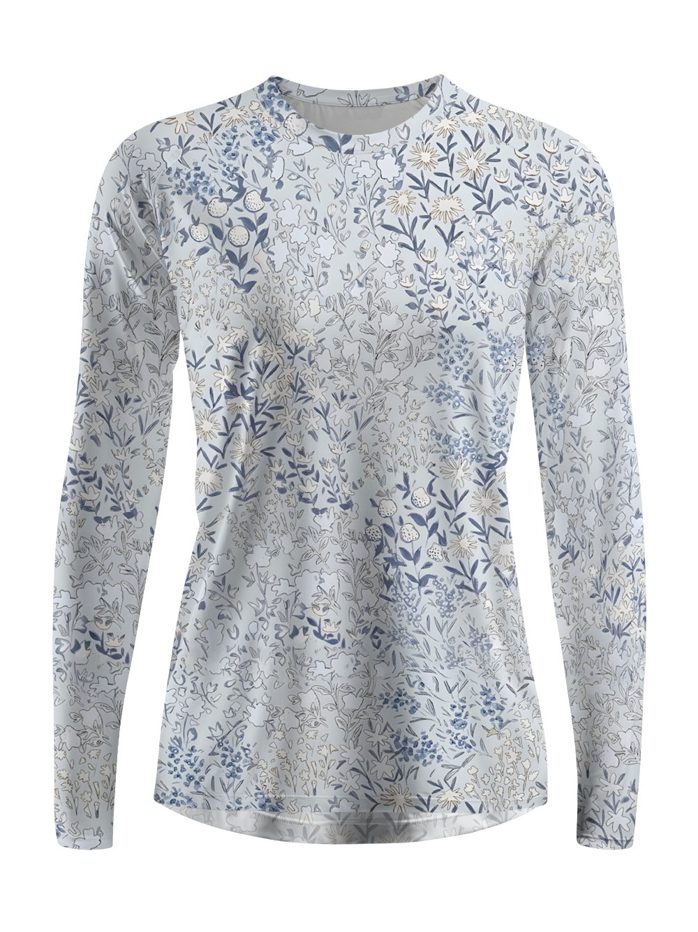 Cherryswing Women's Porcelain Botanical Sketch Golf Shirt
