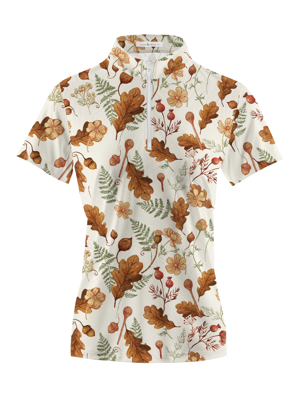 Cherryswing Women's Autumn Oak Links Short Sleeve Polos