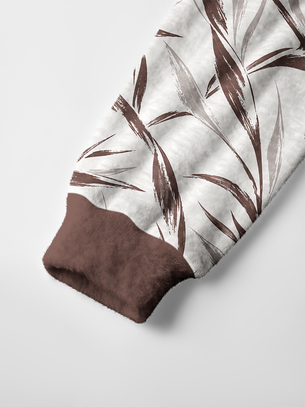 Cherryswing Bamboo Leaf Brushstroke Men's Cardigan Knit Sweaters