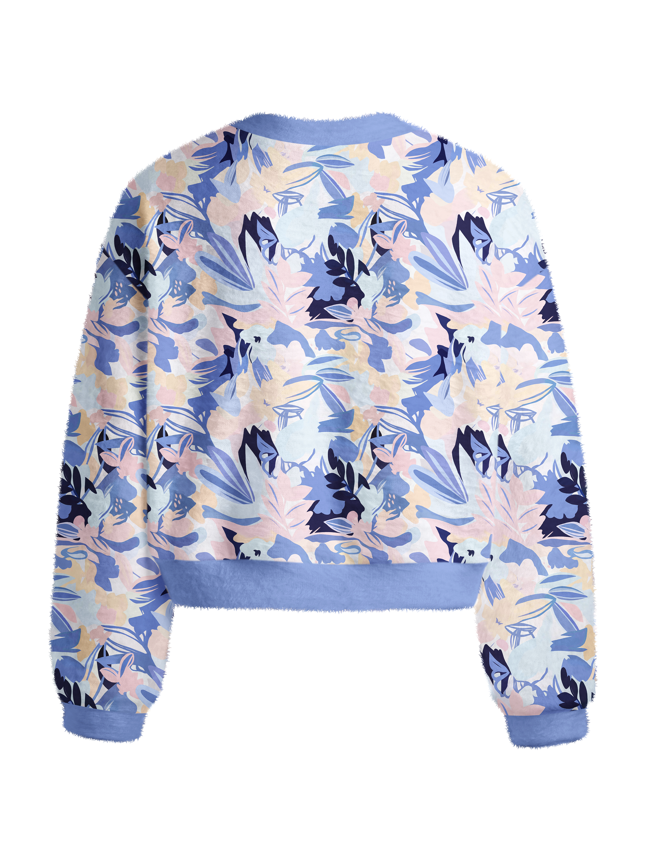 Cherryswing Women's Springtime Palette Fuzzy Knit Golf Sweater