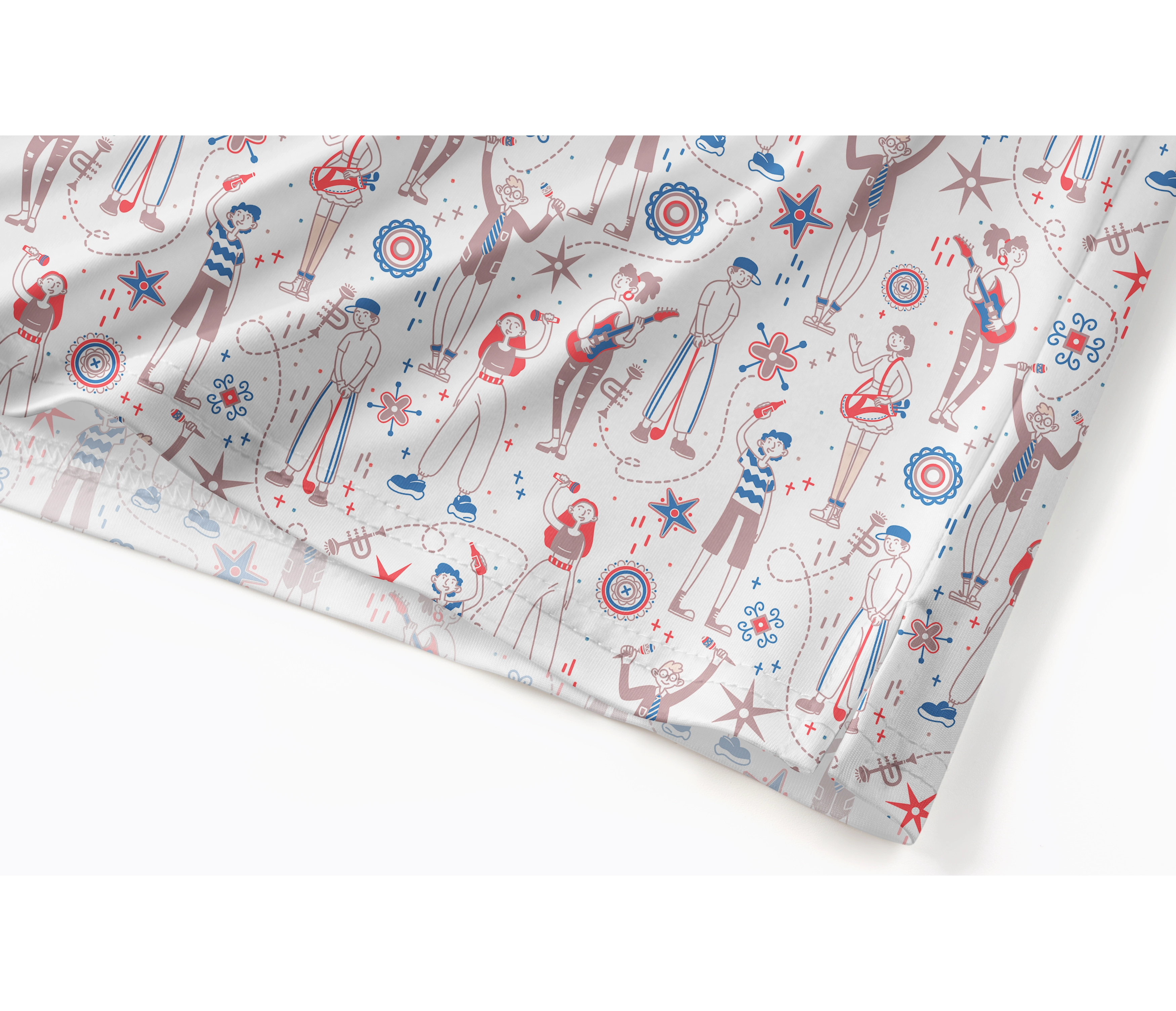 Cherryswing Doodle PatternMen's Polo Shirt