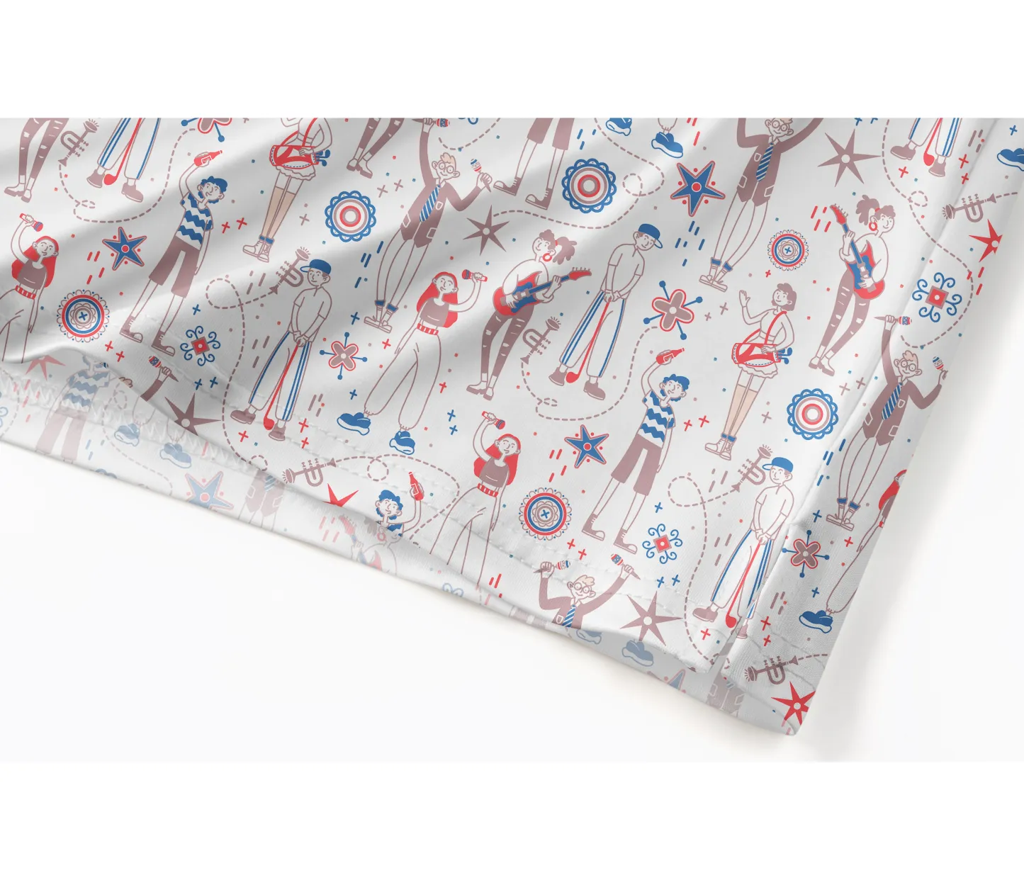 Cherryswing Doodle PatternMen's Polo Shirt