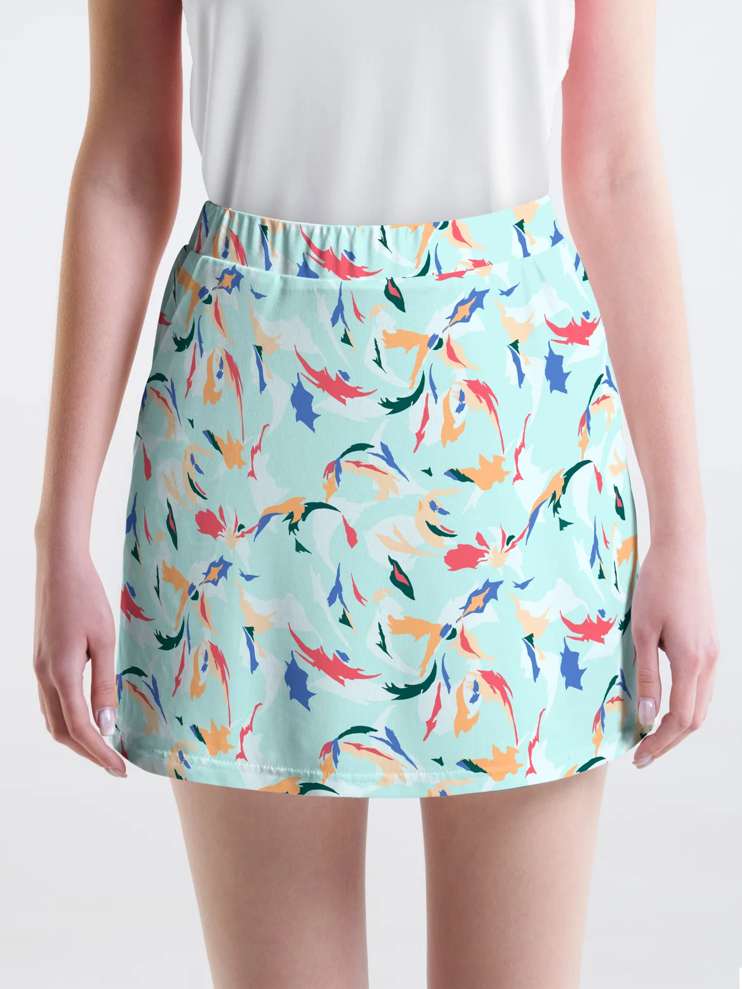 Cherryswing Floral Color Matching Swaying Golf Skort