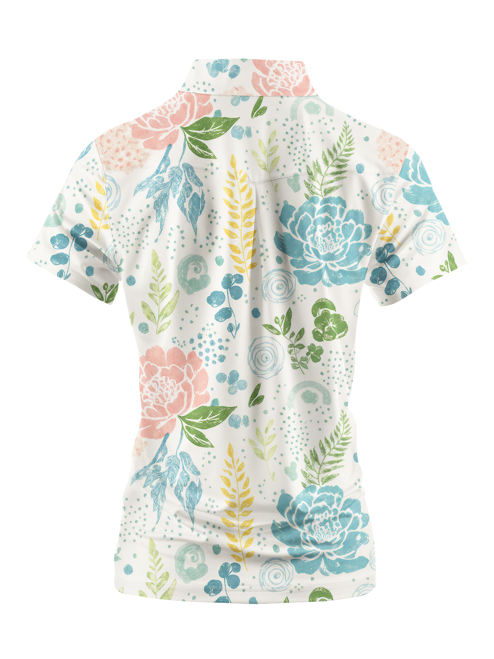 Cherryswing Women's Pastel Garden Short Sleeve Polos