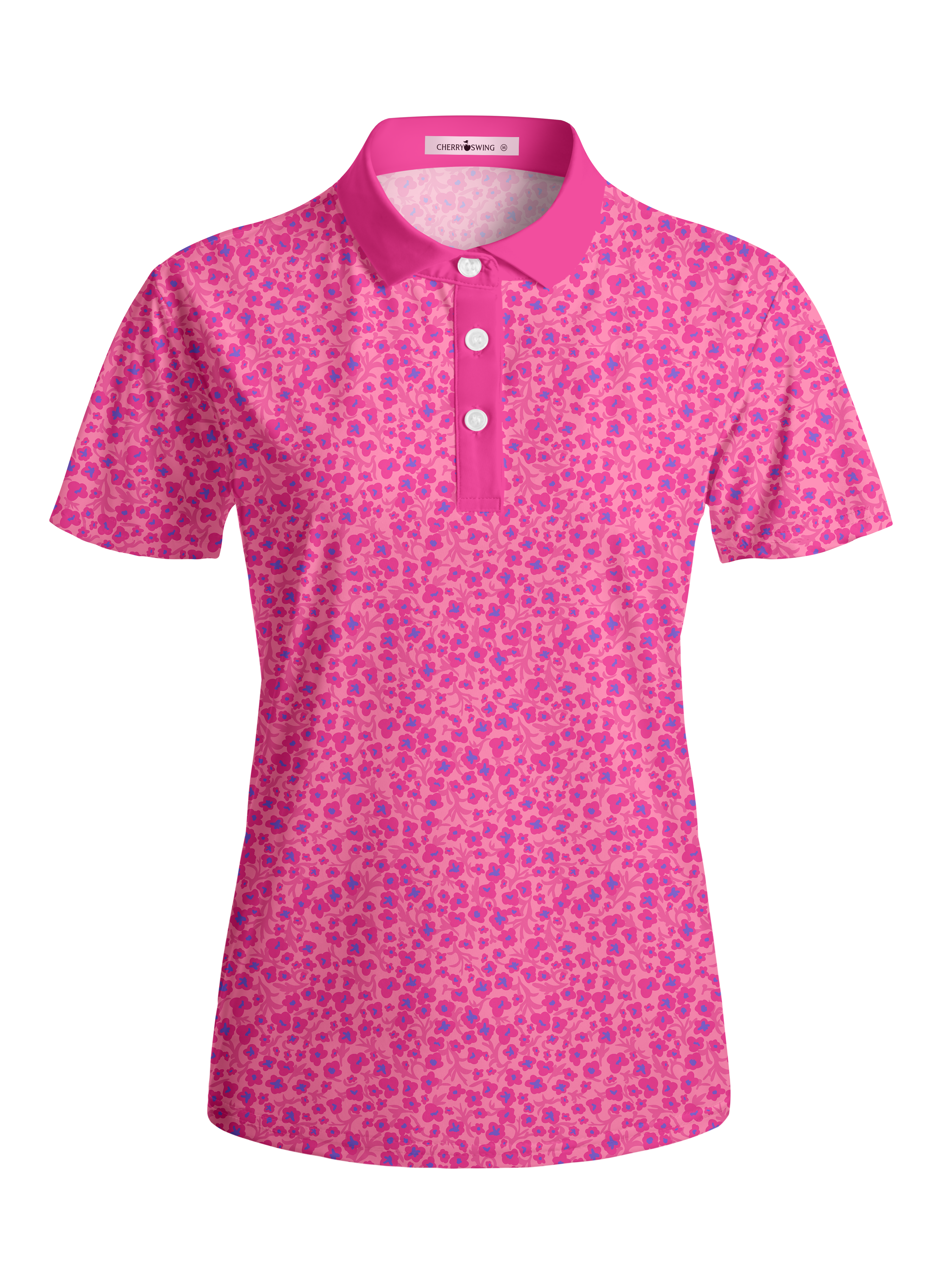 Cherryswing Women's Berry Blossom Short Sleeve Golf Shirt