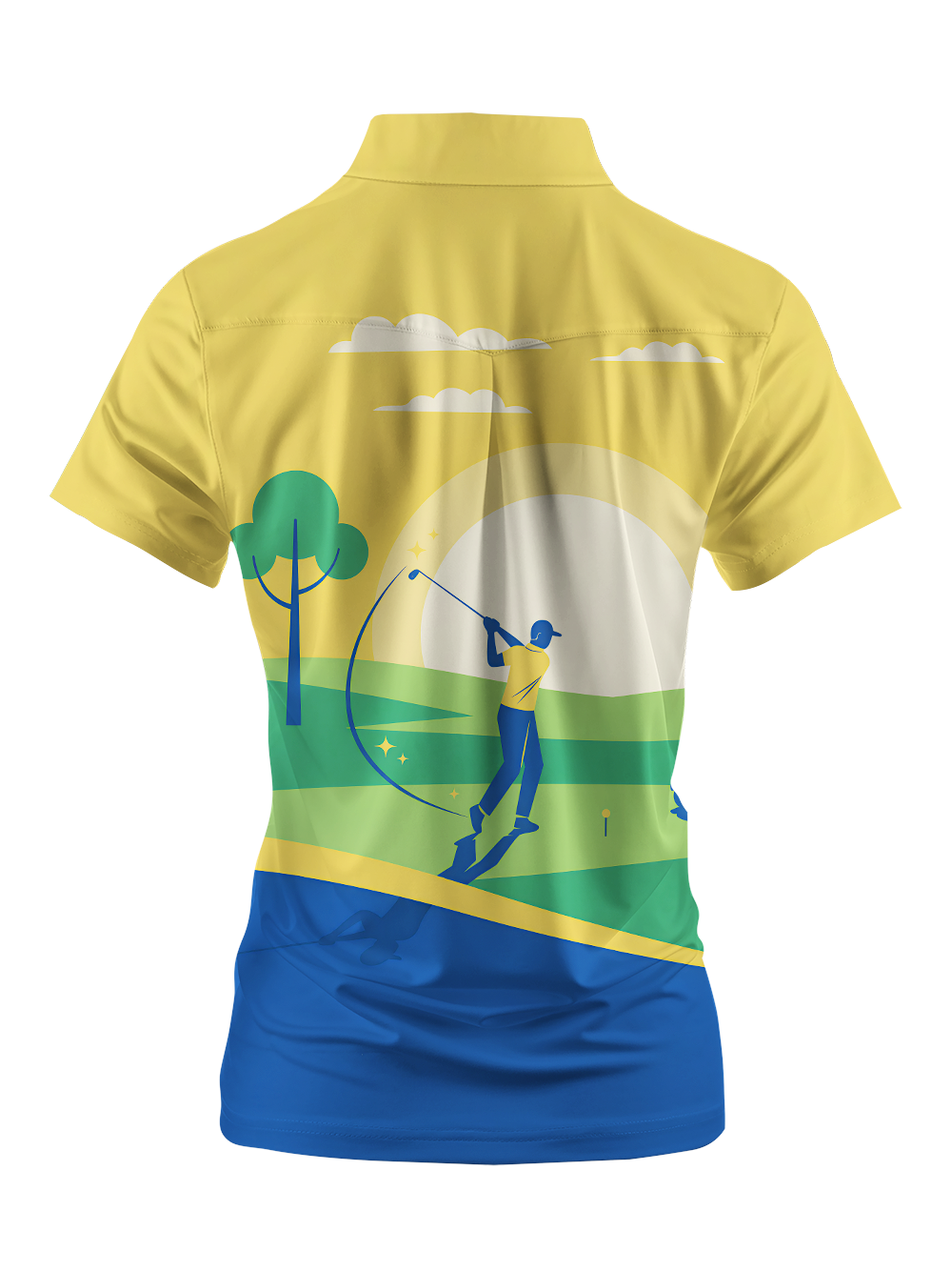 Cherryswing Women's Setting Sun Short Sleeve Polos