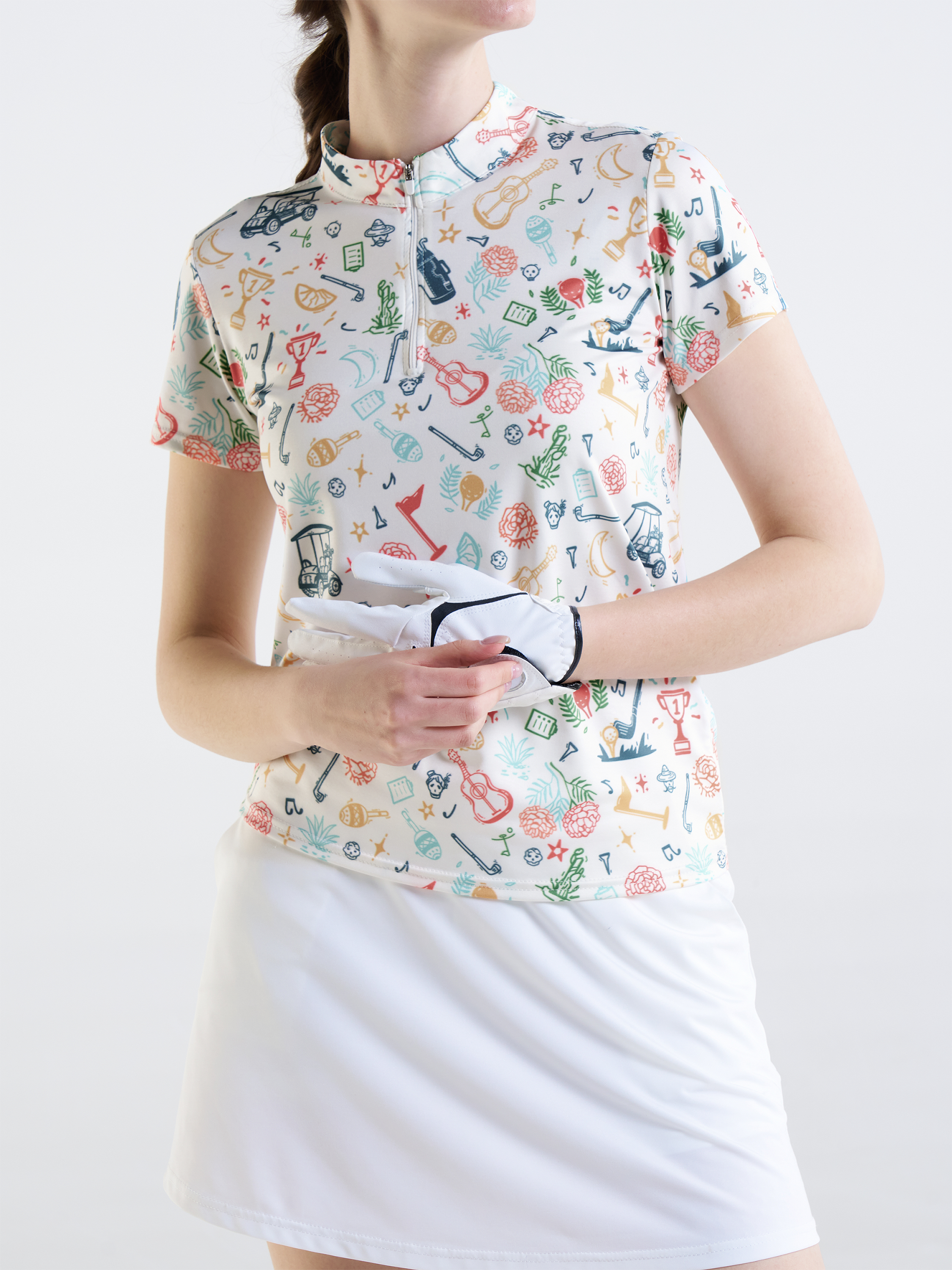 Cherryswing Women's Golf Tournament Short Sleeve Golf Shirt