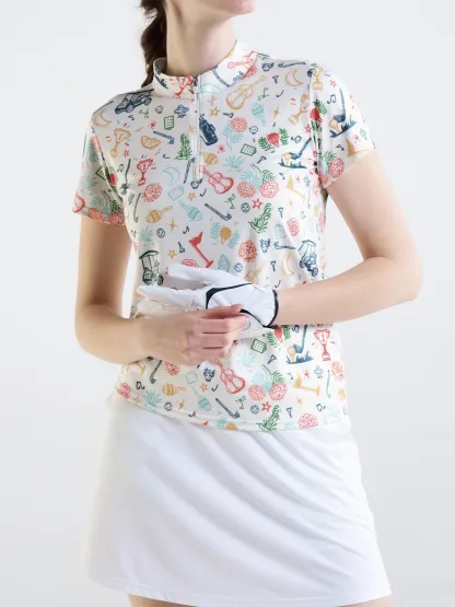 Cherryswing Women's Golf Tournament Short Sleeve Golf Shirt