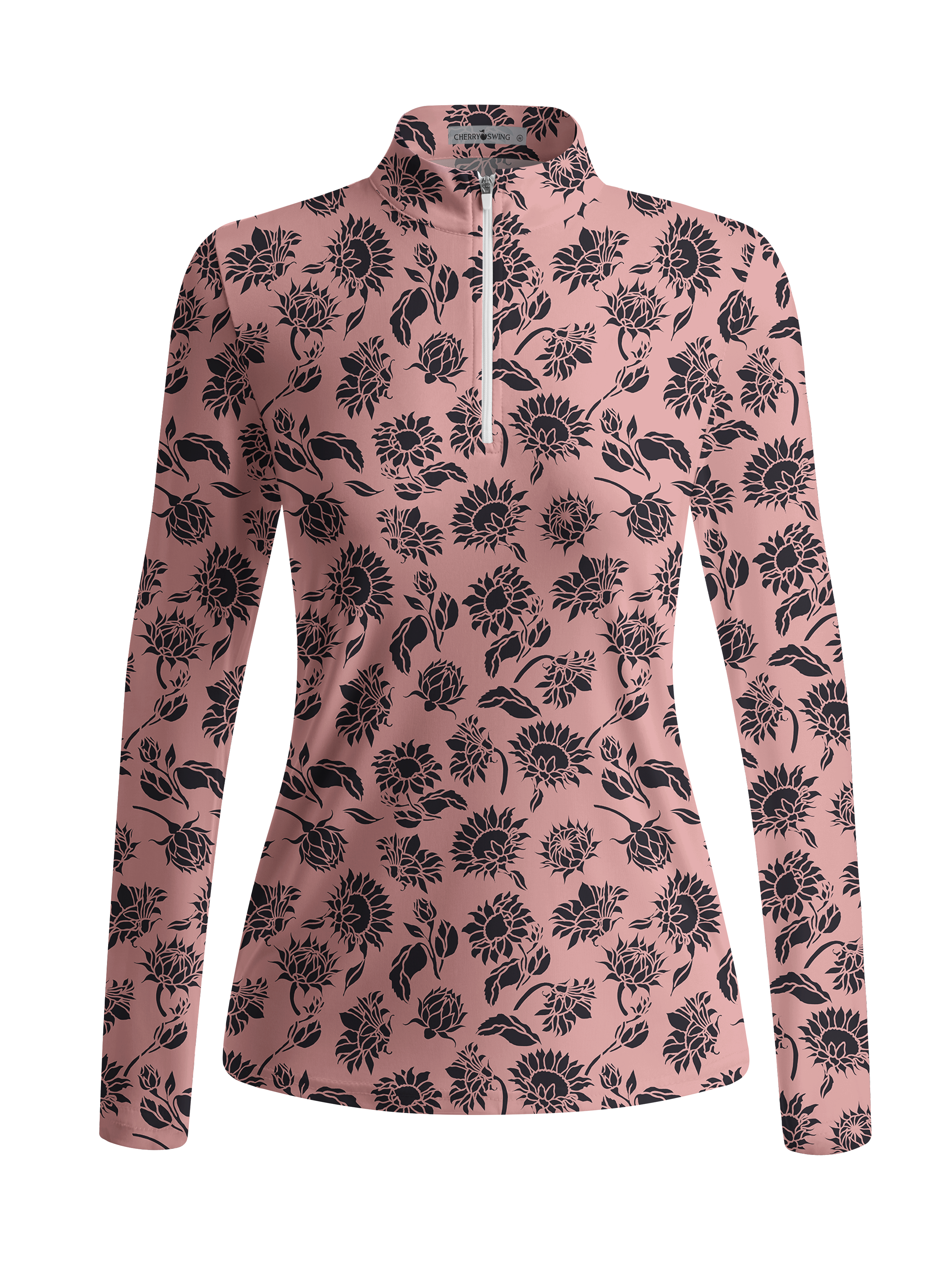 Cherryswing Women's Sunflower Bloom Long Sleeve Golf Shirt