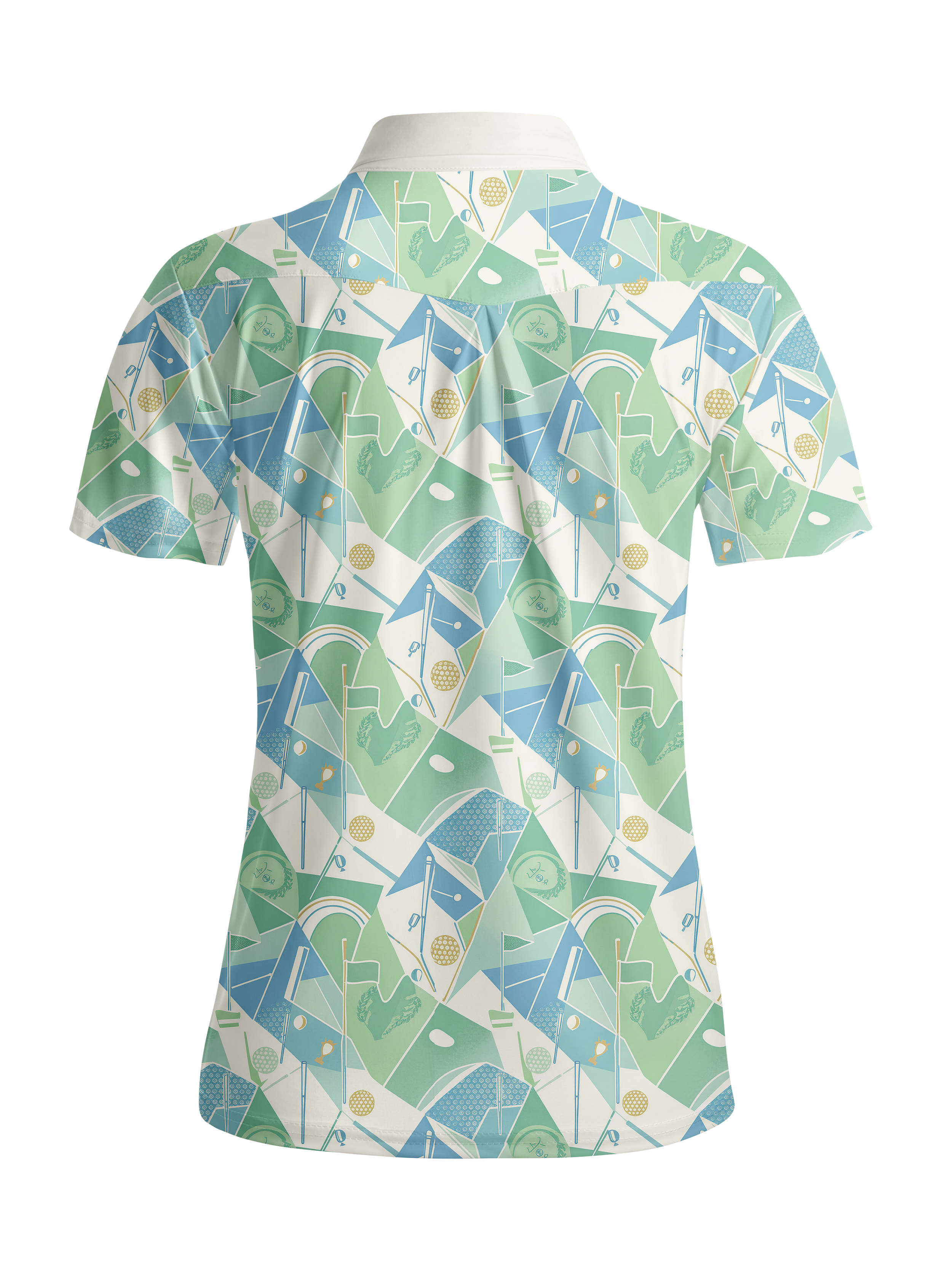 Cherryswing Women's Fairway Geo Short Sleeve Golf Shirt