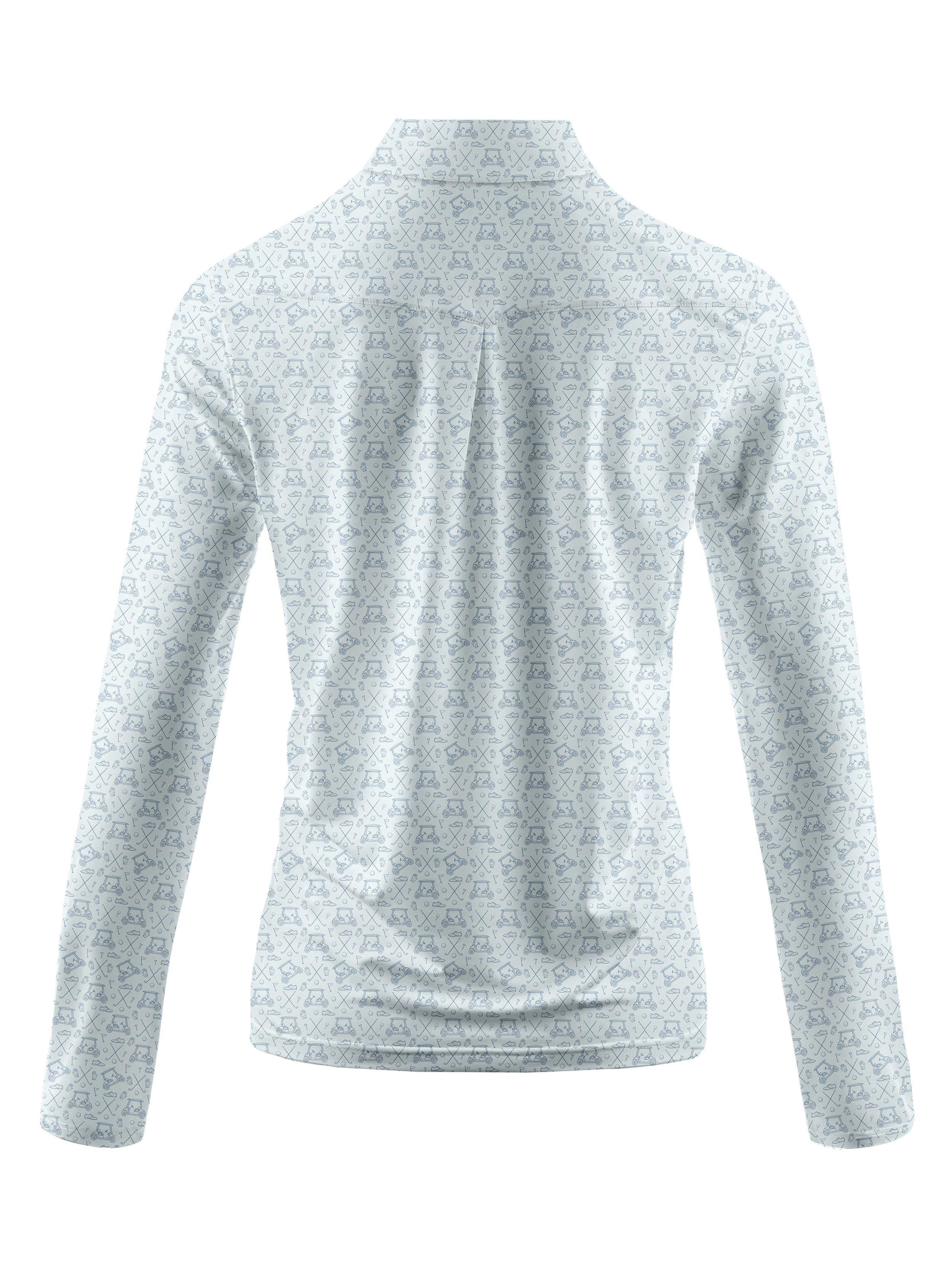 Cherryswing Women's Vintage Golf Icons Long Sleeve Golf Shirt