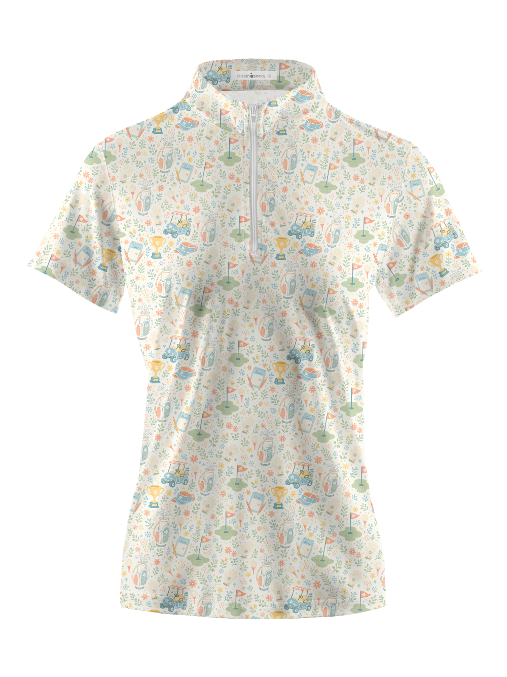Cherryswing Women's Birdie Garden Short Sleeve Golf Shirt