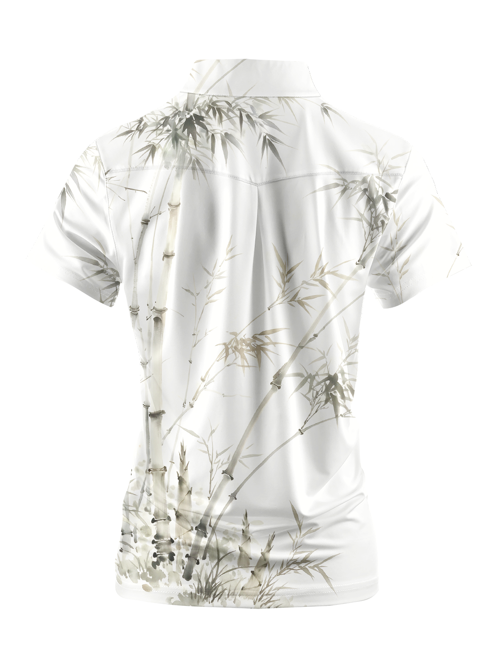 Cherryswing Women's Zen Bamboo Ink Wash Short Sleeve Golf Shirt