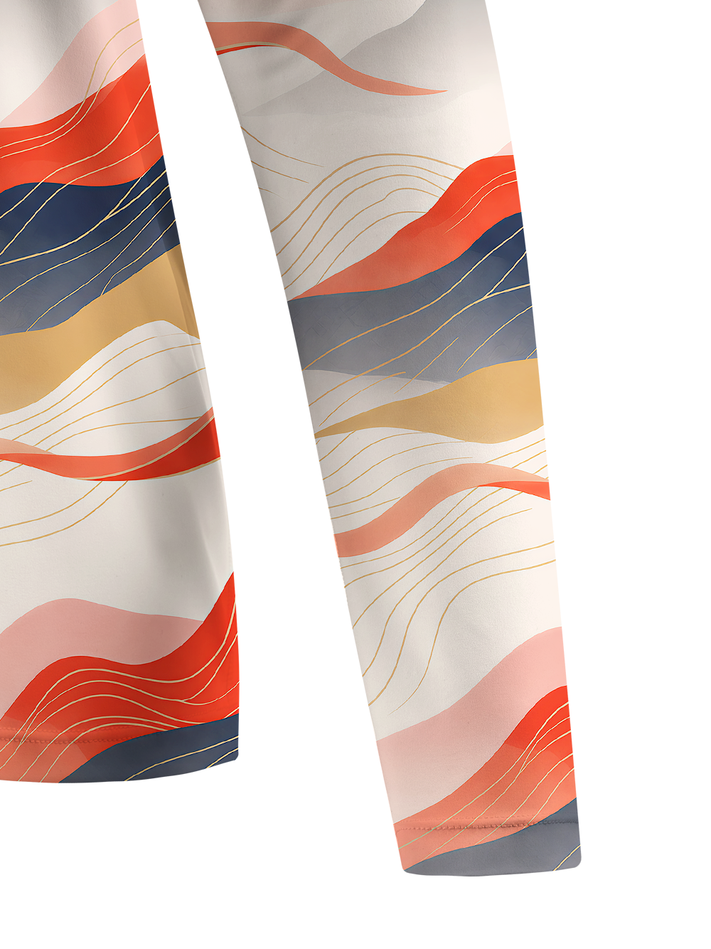 Cherryswing Women's Abstract Landscape Wave Golf Shirt