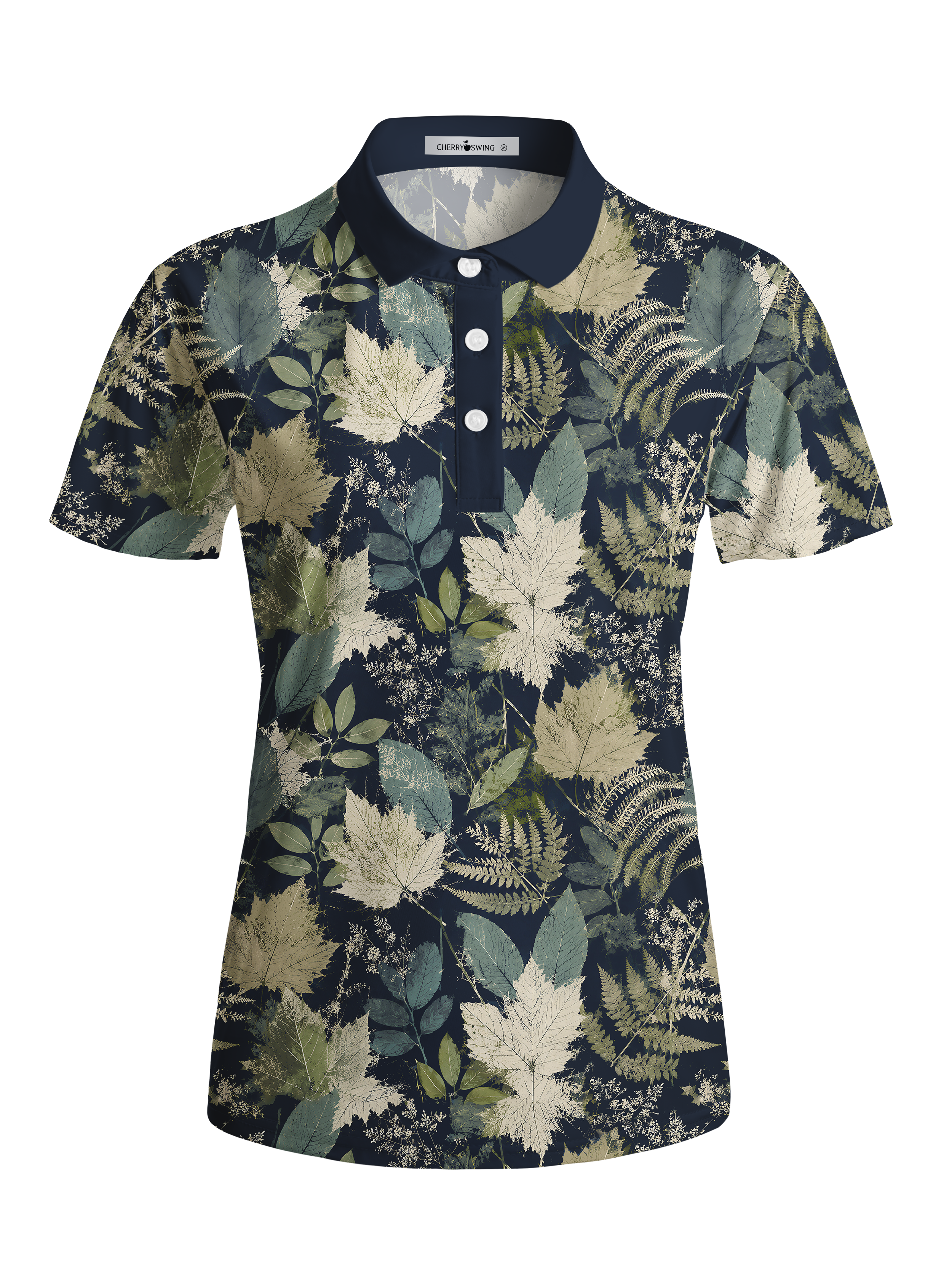 Cherryswing Women's Tropical Bloom Short Sleeve Golf Shirt